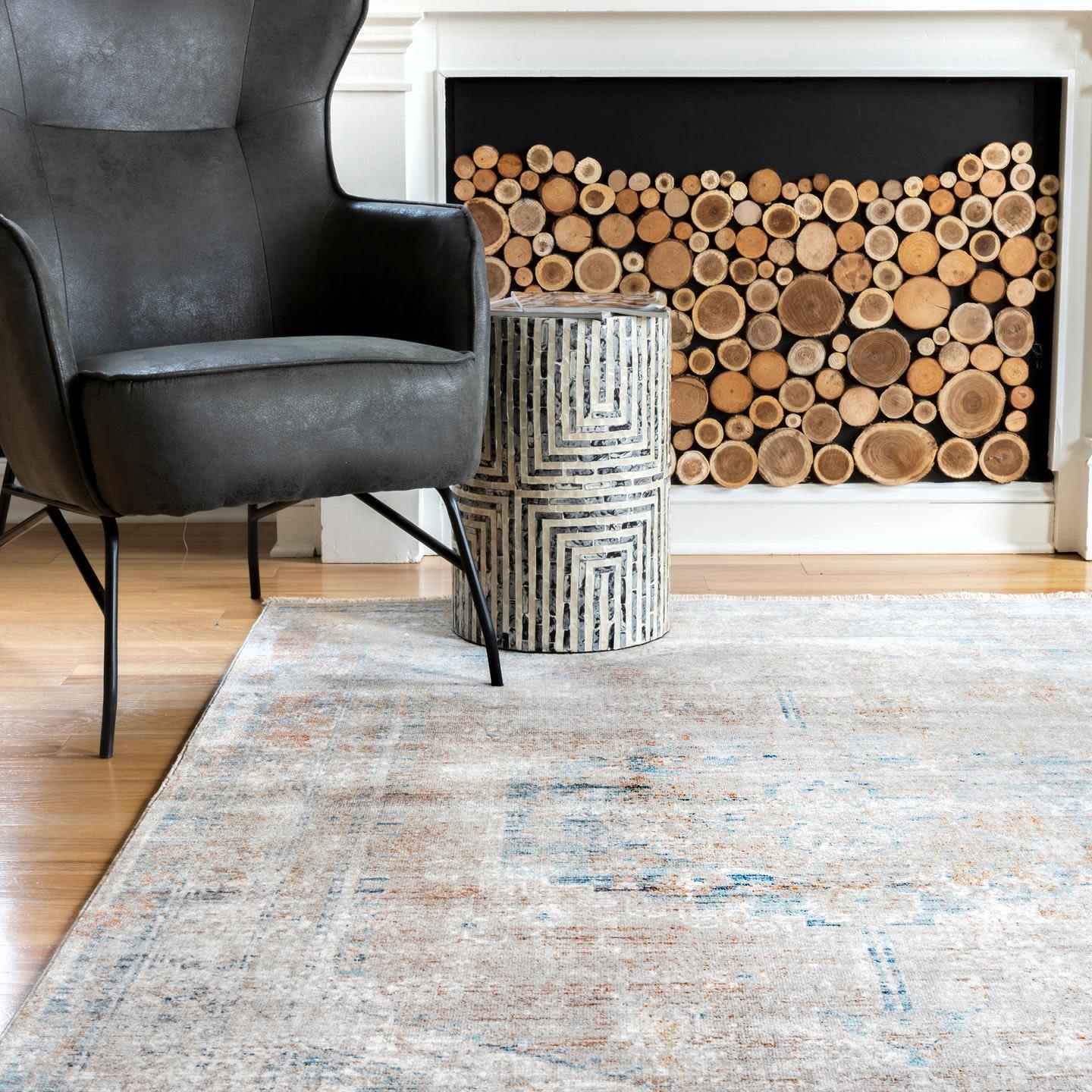Nuloom Galilea Mottled Mast Medallion Indoor Area Rug 5x7, Gray