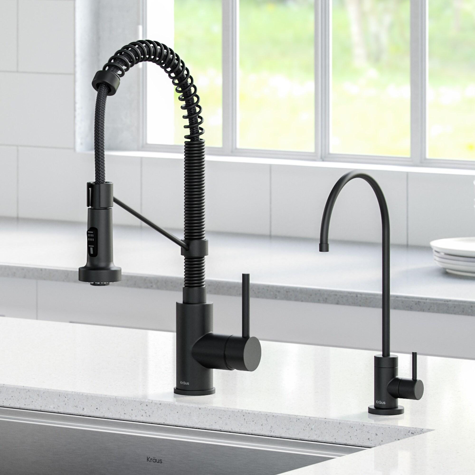 KRAUS Bolden Commercial Style 2-Function Single Handle Pull Down Kitchen Faucet