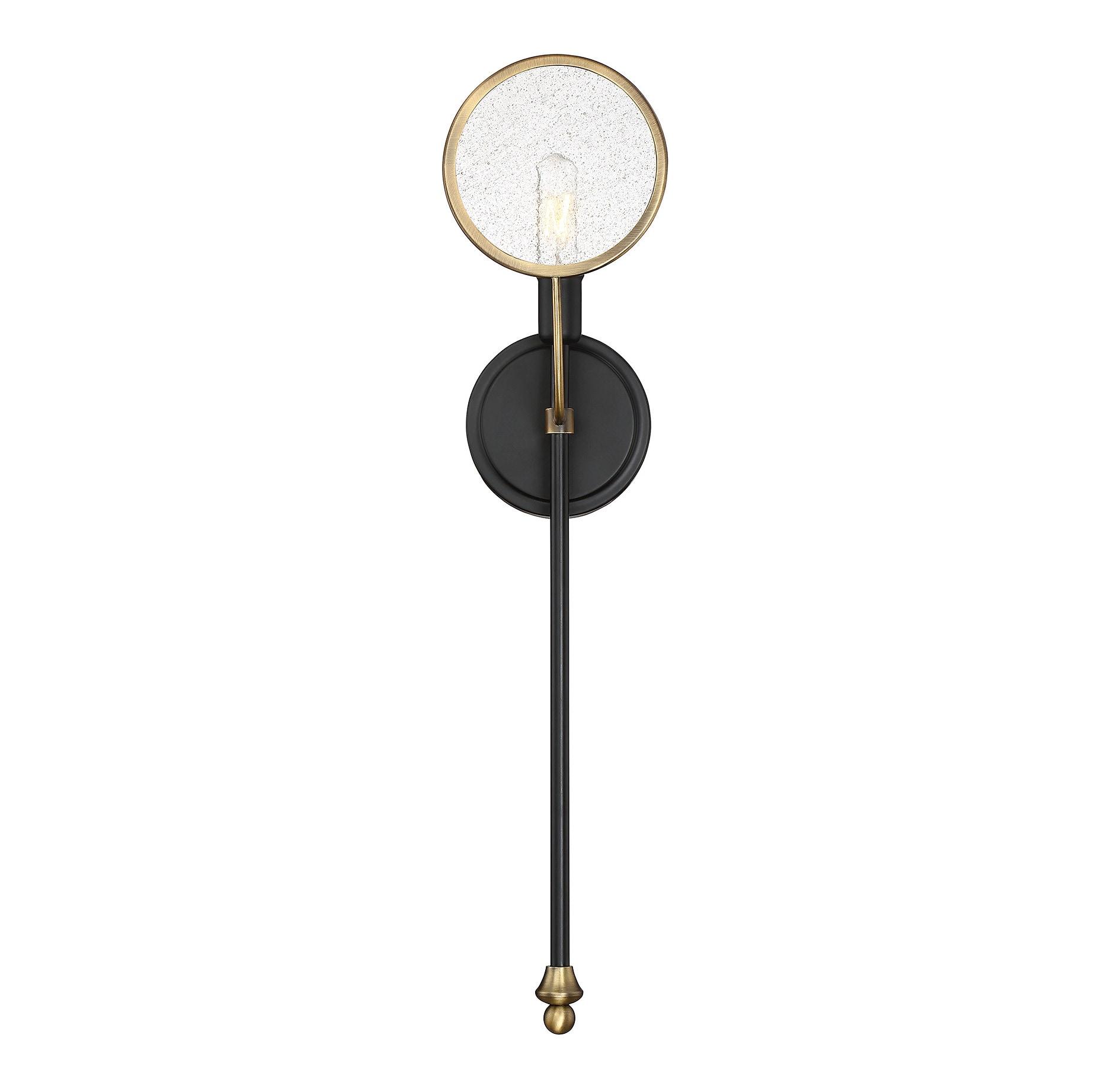 Savoy House Oberyn 1 - Light Wall Light in  Vintage Black/Warm Brass