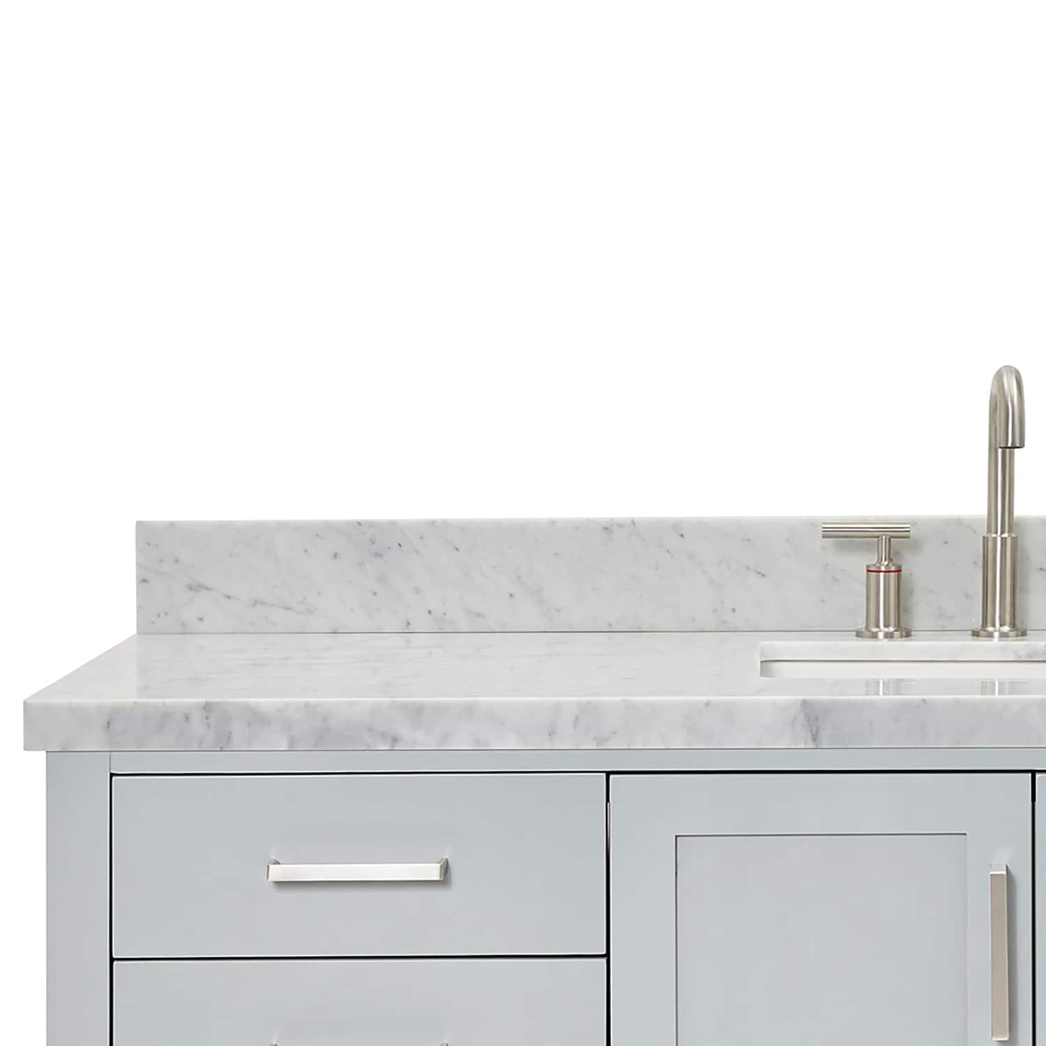 Ariel S061scwrvo Magnolia 61" Free Standing Double Basin Vanity Set - Grey