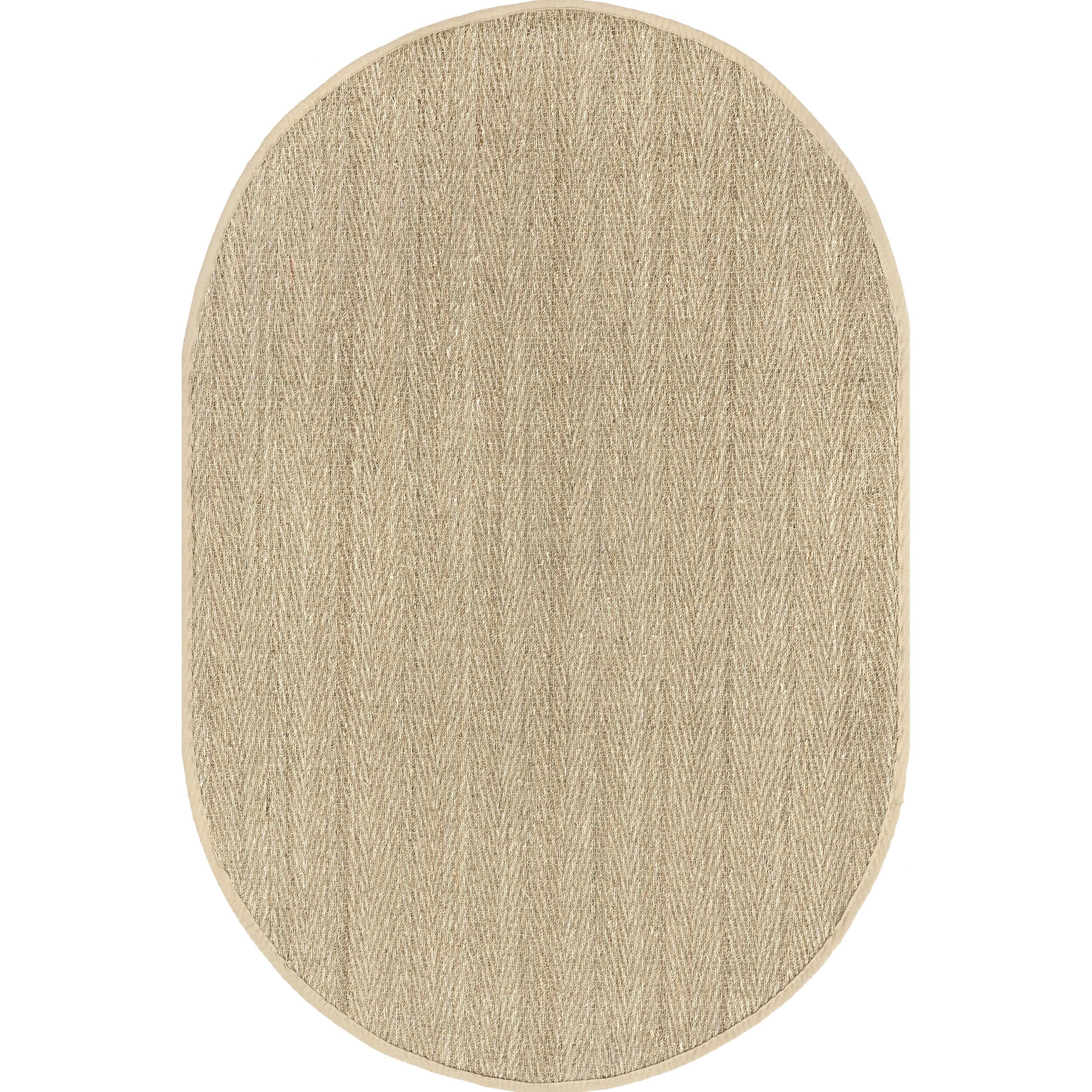 Nuloom Larnaca Seagrass Herringbone Indoor Area Rug, Oval 5' x 8'