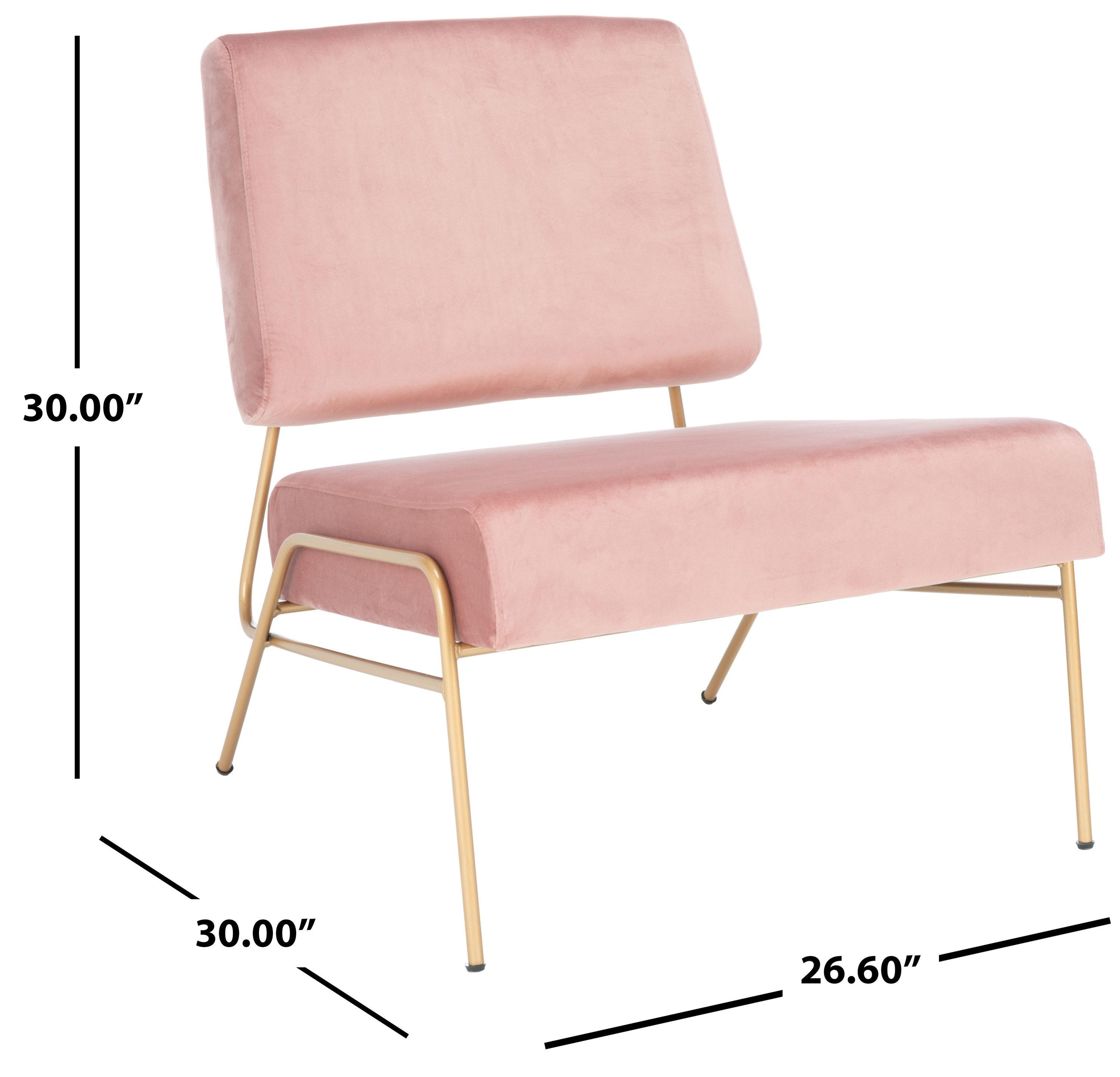 Romilly Velvet Accent Chair - ACH6203 - Dusty Rose/Gold - Safavieh
