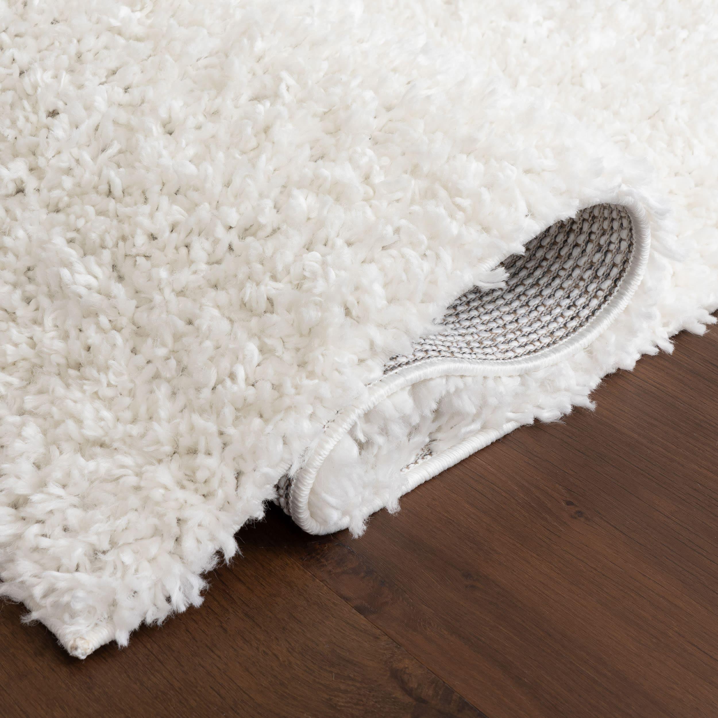 Nuloom Kara Solid 4x6 Shag Indoor Area Rug for Living Room Bedroom Dining Room Nursery, Ivory