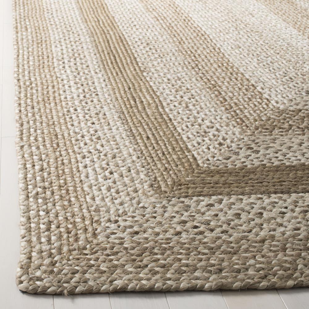 Natural Fiber NF884 Hand Woven Indoor Area Rug - Grey/Ivory - 6'x6' - Safavieh