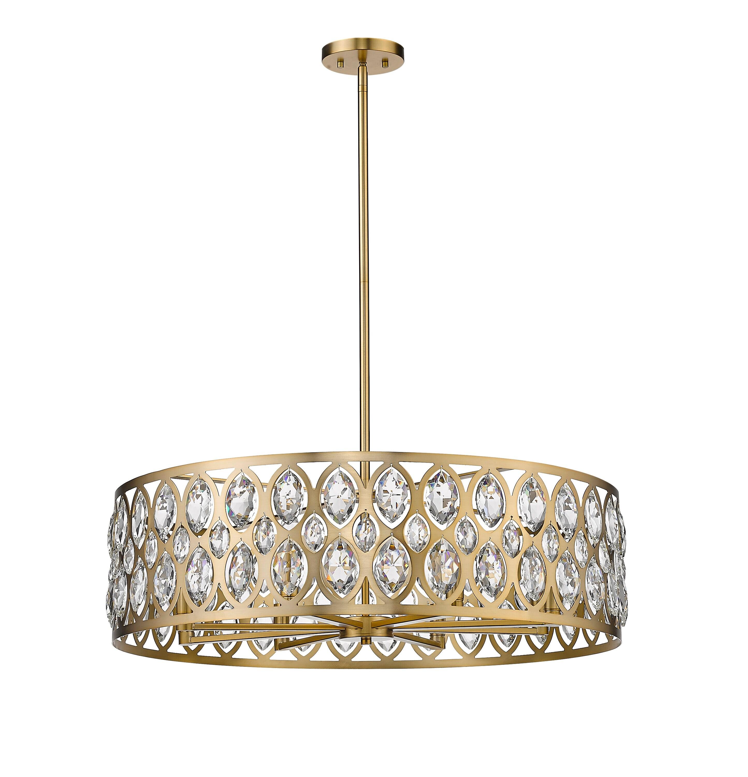 Z-Lite Dealey 8 - Light Chandelier in  Heirloom Brass