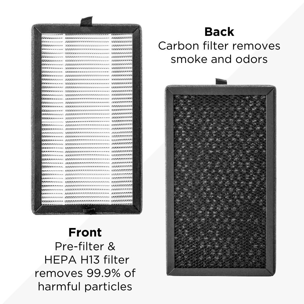 Compact Black Car Air Purifier with HEPA Filter