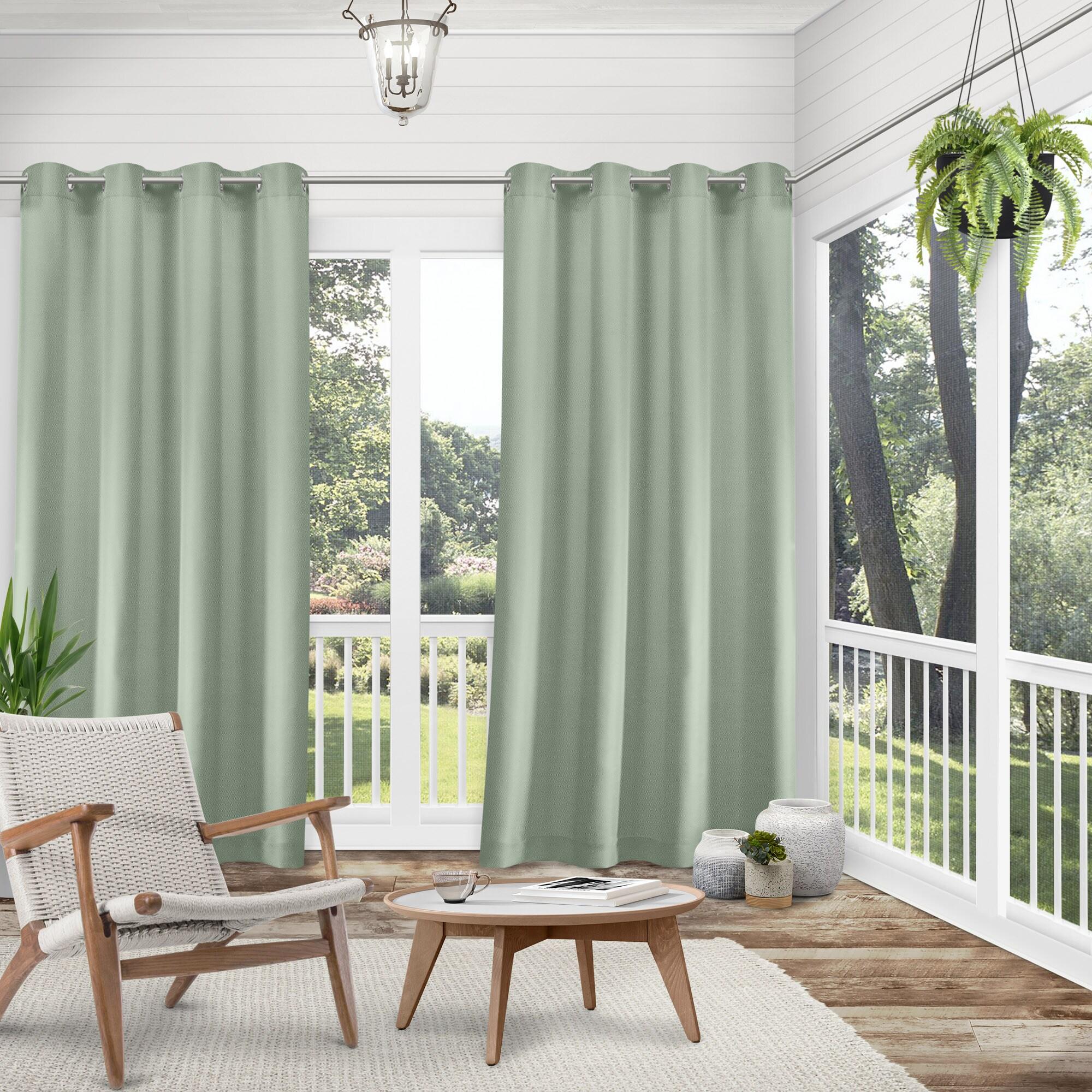 Cabana Solid Heavyweight Indoor Outdoor Curtains