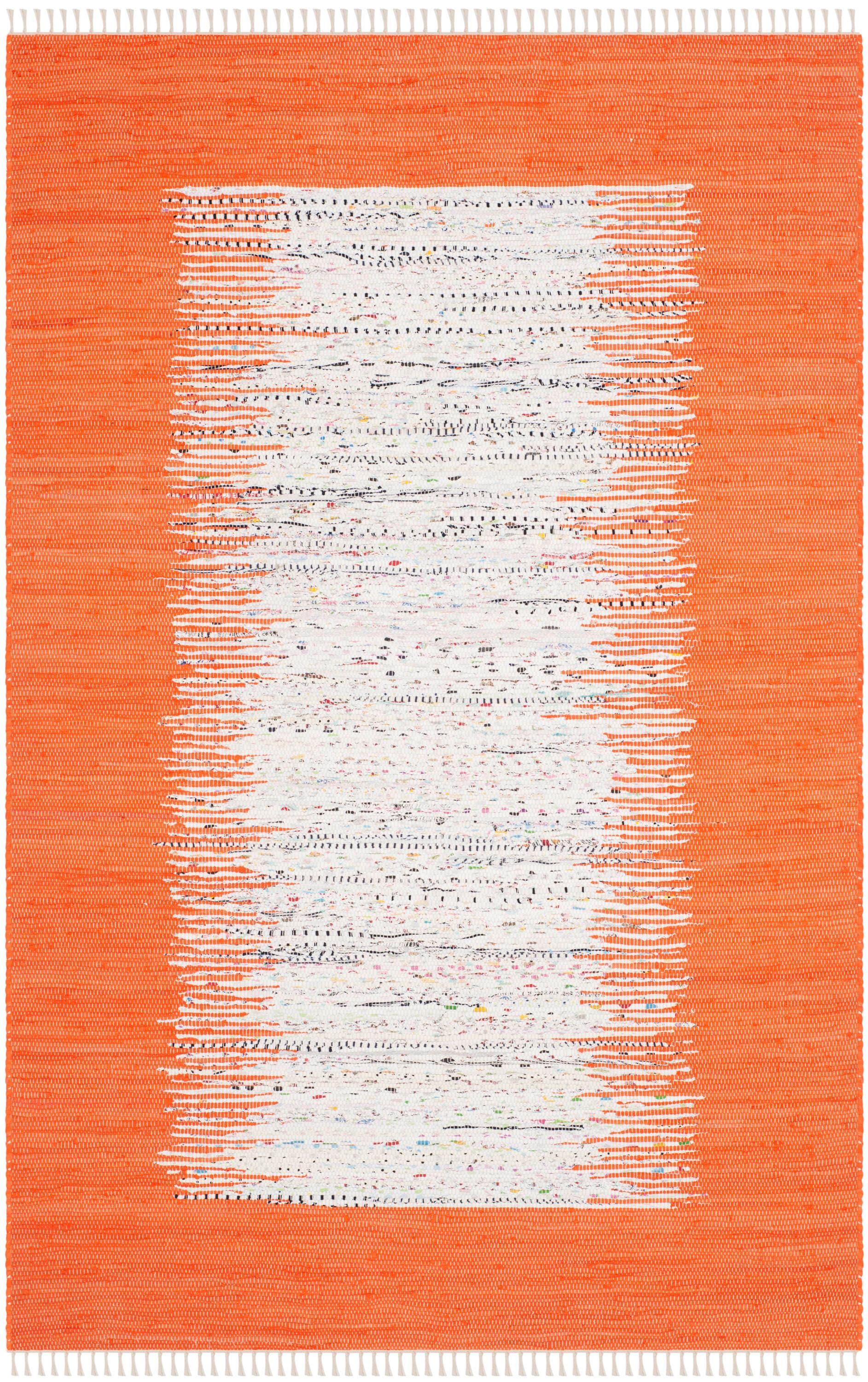 Montauk MTK711 Hand Woven Area Rug - Ivory/Orange - 8'9"x11'9" - Safavieh.