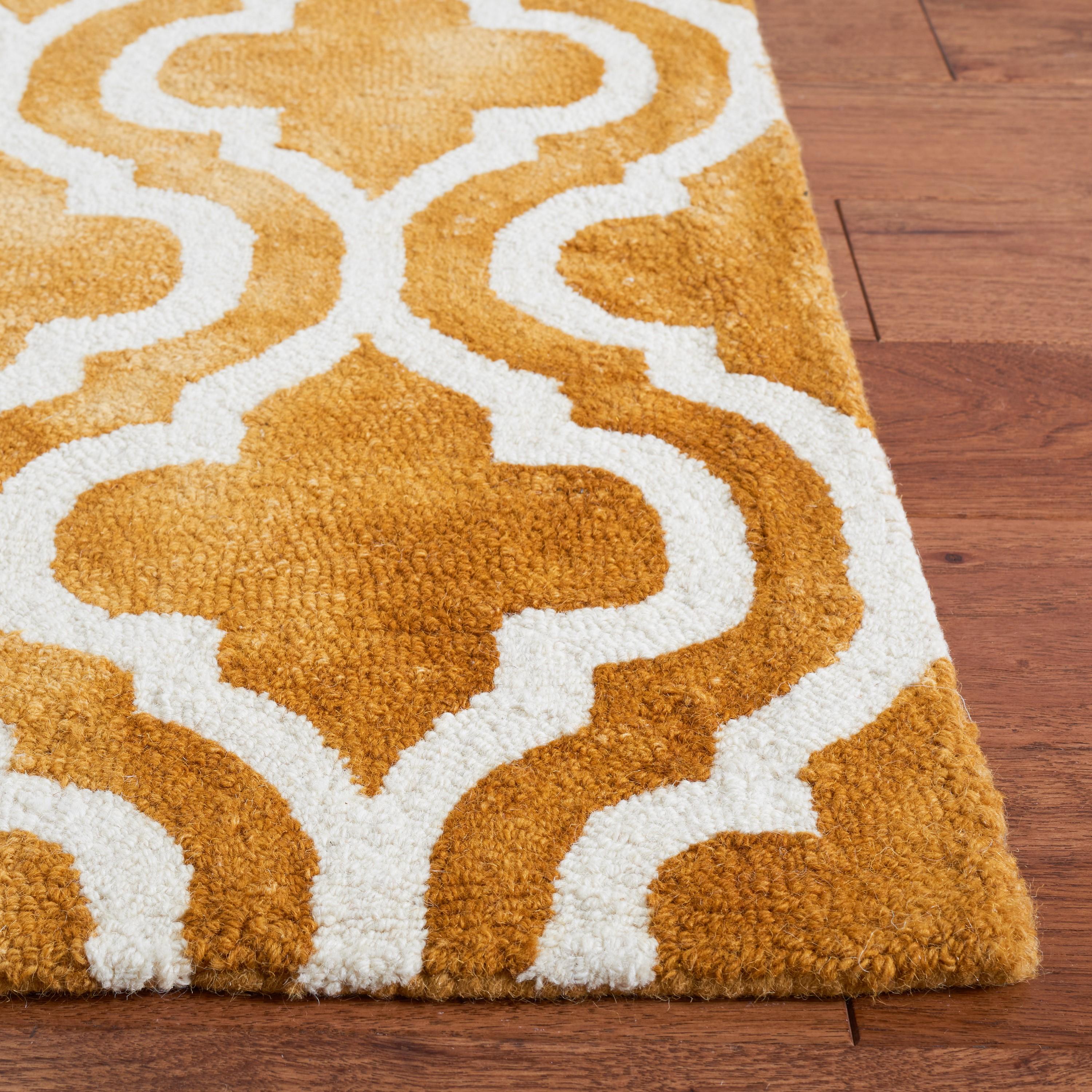 Dip Dye DDY537 Hand Tufted Indoor Accent Rug - Gold/Ivory - 2'6"x4' - Safavieh