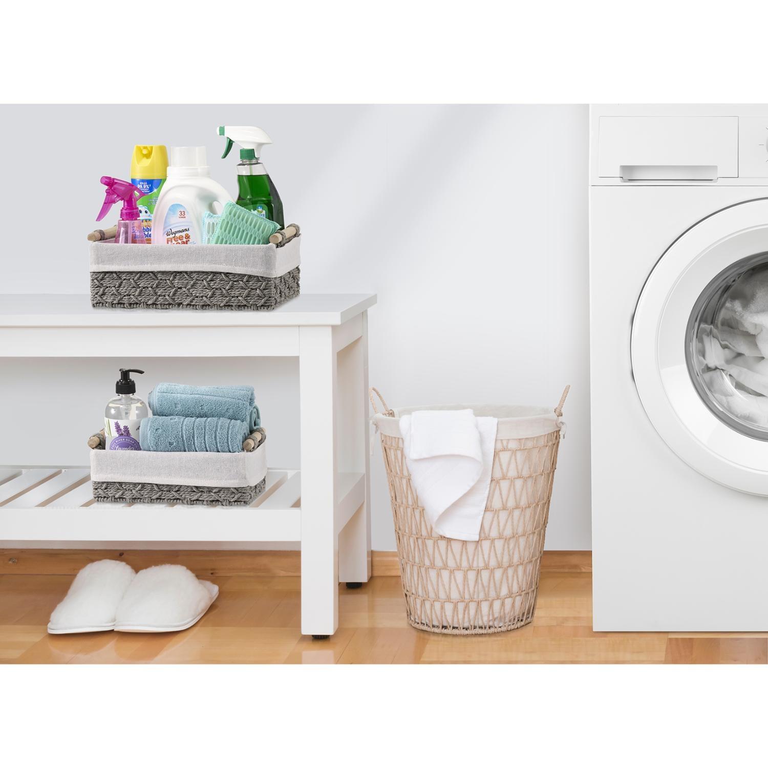 Sorbus Handmade Storage Paper Rope Baskets 2 Pack