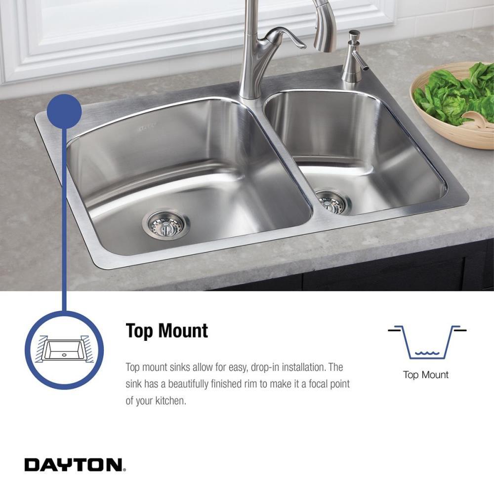 Dayton 17" L x 19" W Drop-In Kitchen Sink