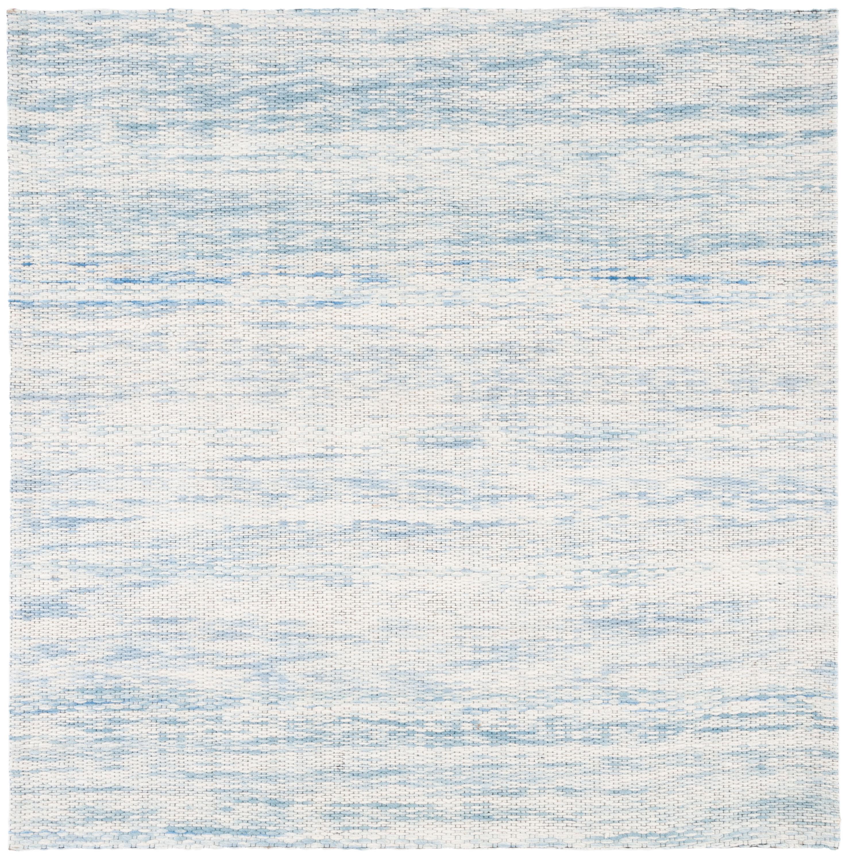 Marbella MRB311 Hand Woven Indoor Area Rug - Blue/Ivory - 6'x6' - Safavieh