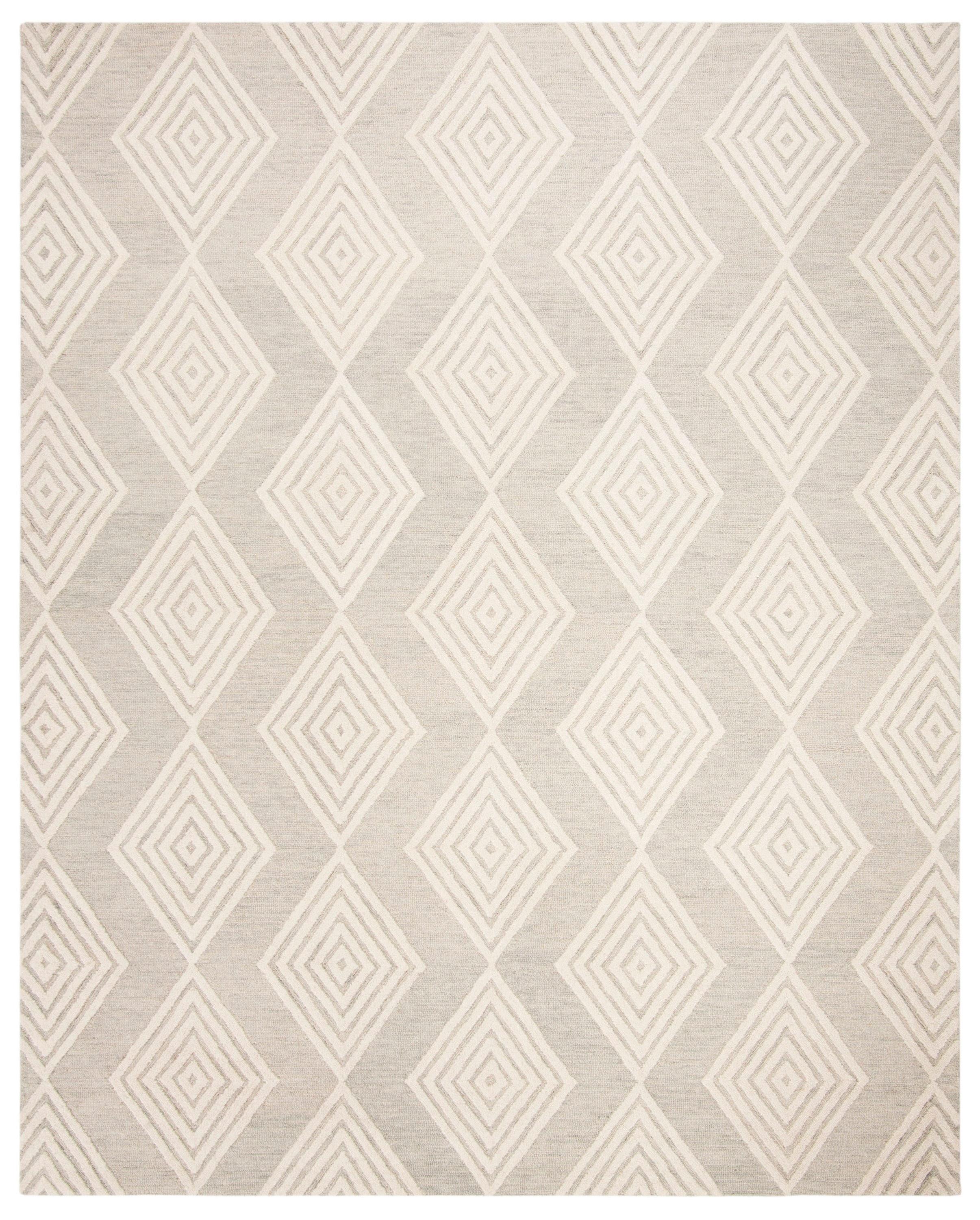 Blossom BLM111 Hand Tufted Area Rug - Silver/Ivory - 8'x10' - Safavieh.