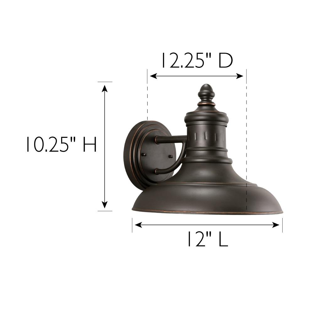 Design House 516732 Monterey Industrial Modern 1-Light Indoor/Outdoor Wall Mount with Metal Shade for Porch Entryway Barn, Oil Rubbed Bronze