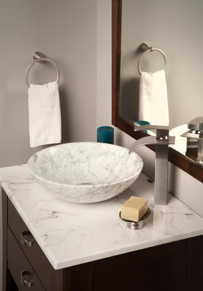 Novatto 17'' Stone Circular Bathroom Sink