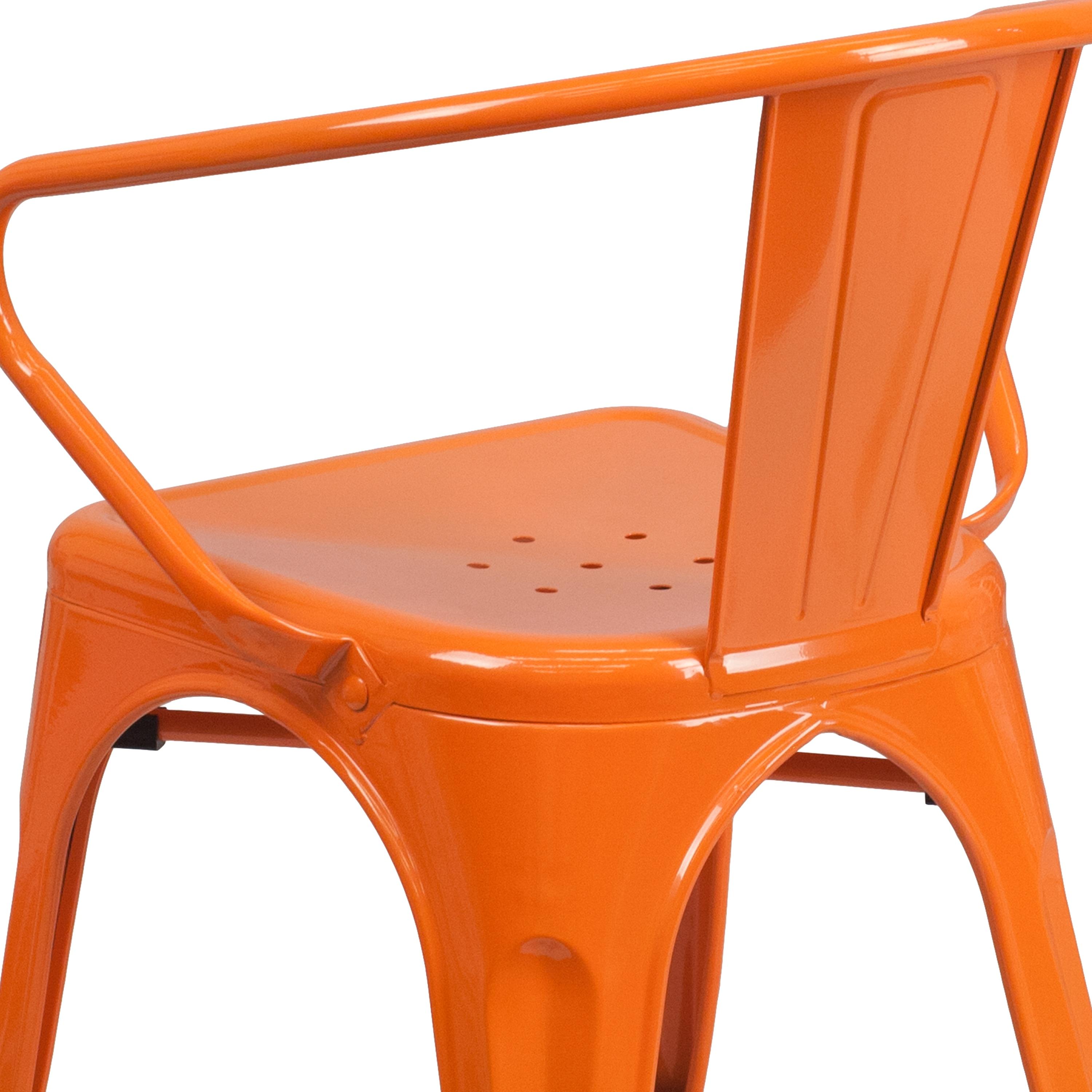 Hucheson Metal Indoor-Outdoor Chair with Arms