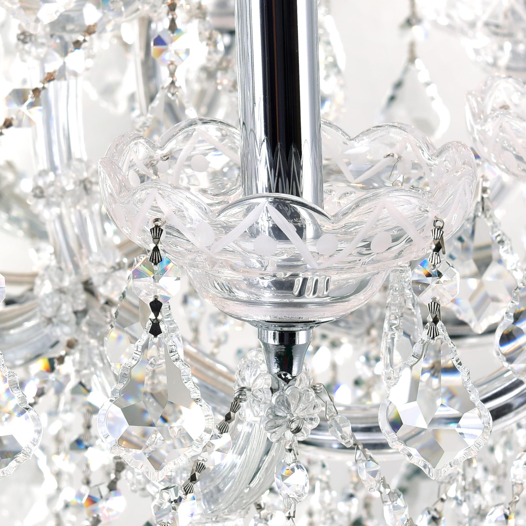 Maria Theresa 19-Light Chrome Crystal Chandelier