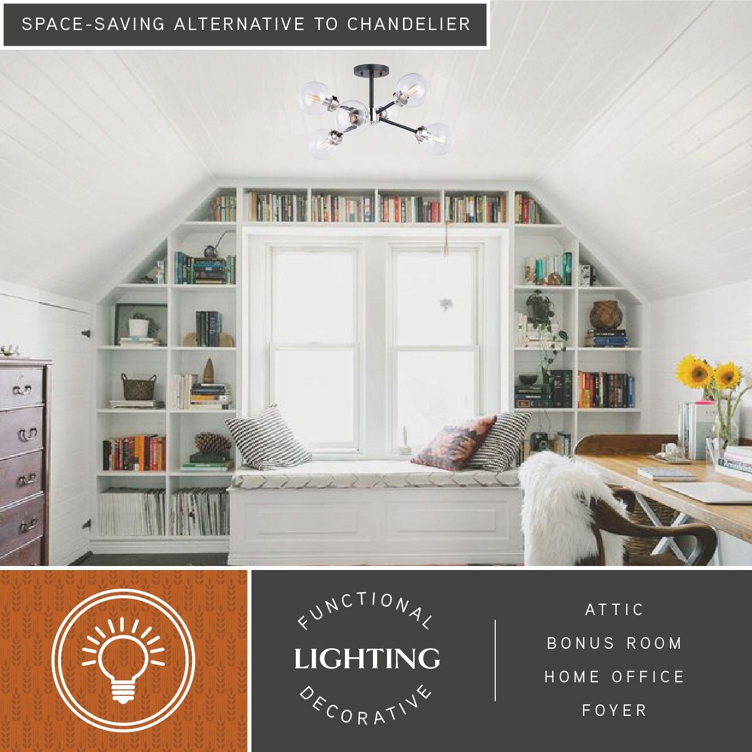 Blevins Glass Semi Flush Mount