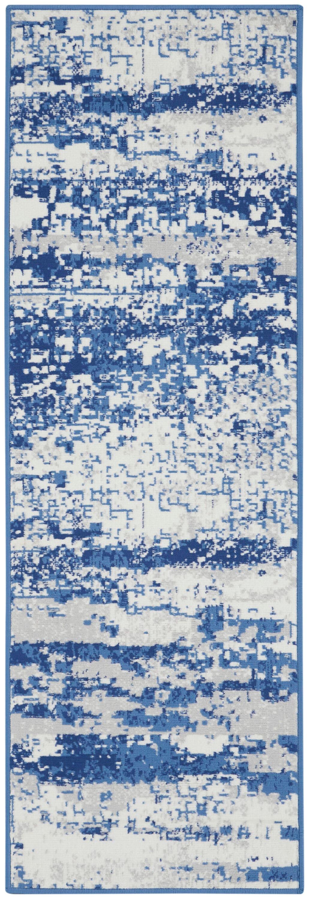 Nourison Whimsicle WHS06 Indoor only Area Rug - Ivory Navy 2' x 8'
