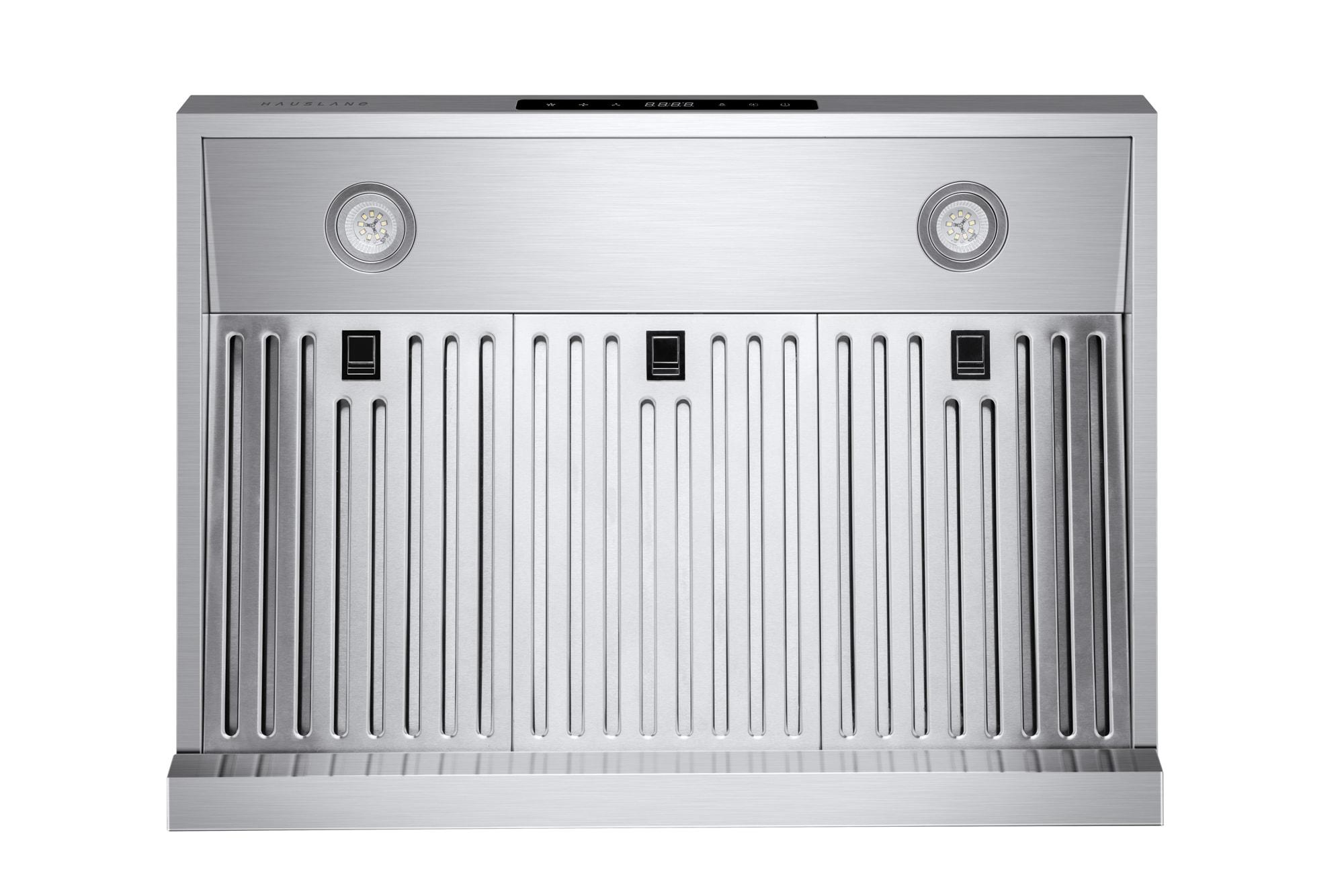 Hauslane 30" Stainless Steel 500 CFM Ducted (Vented) Under Cabinet Range Hood with Baffle Filter