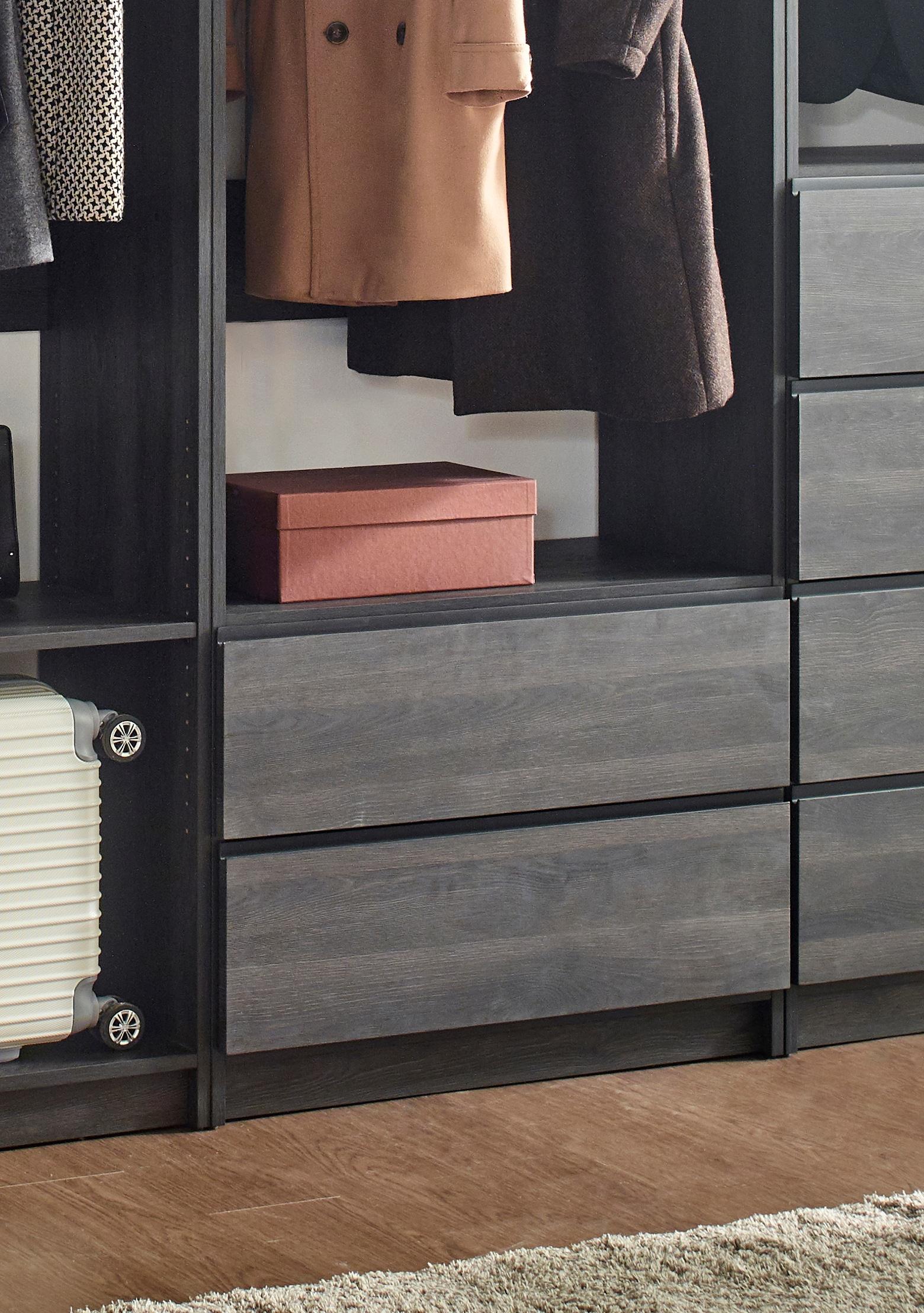 Prosper Gray Freestanding Walk in Wood Closet System