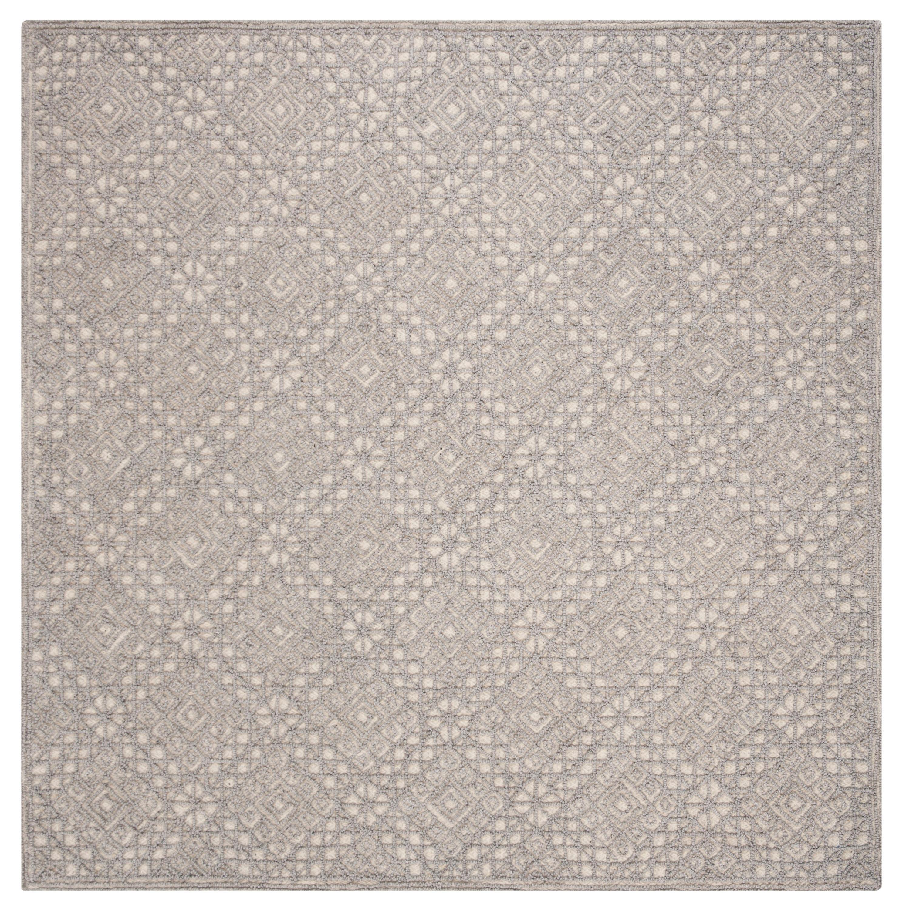 Trace TRC255 Hand Tufted Area Rug - Grey/Grey - 6'x6' - Safavieh.