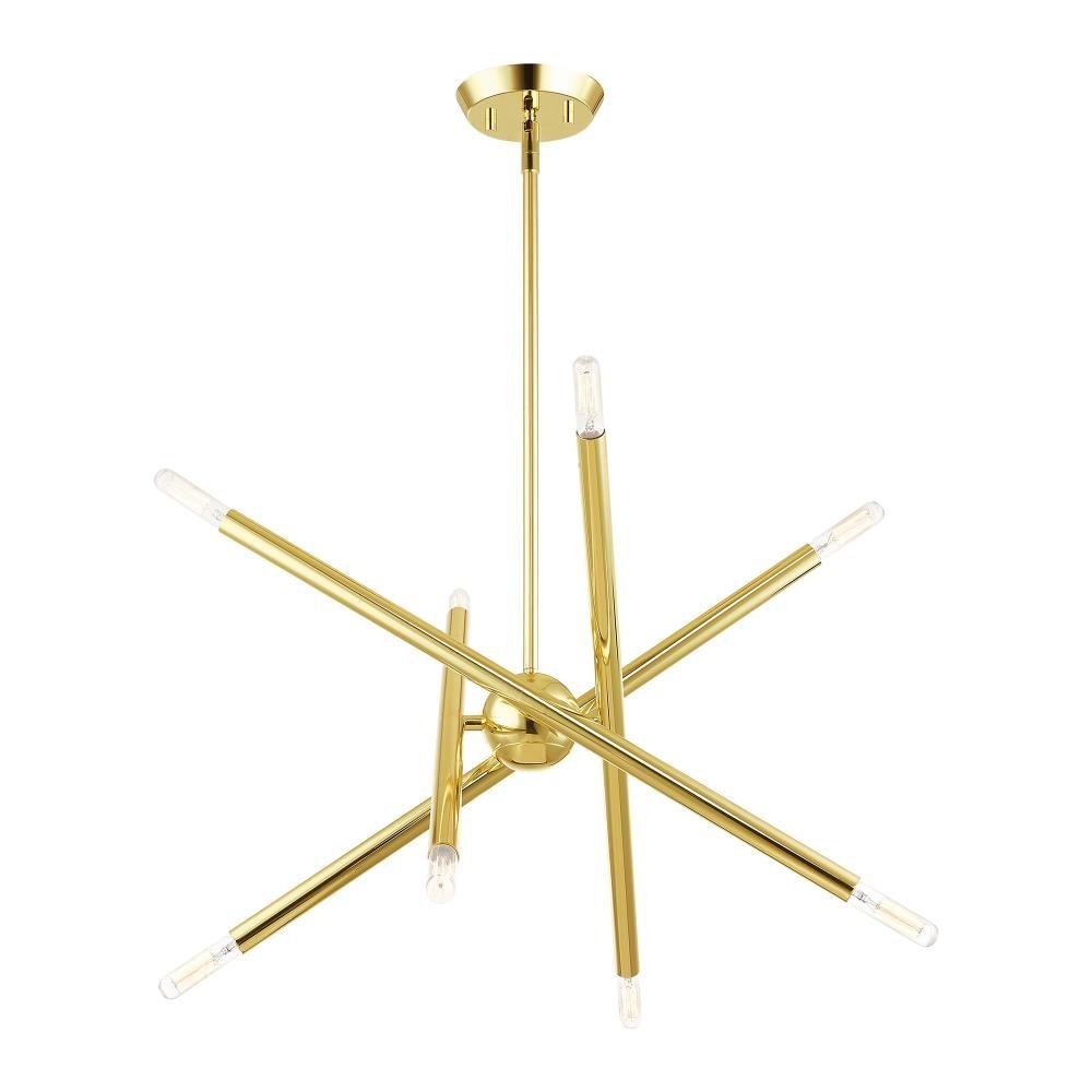 Livex Lighting Soho 8 - Light Chandelier in  Polished Brass