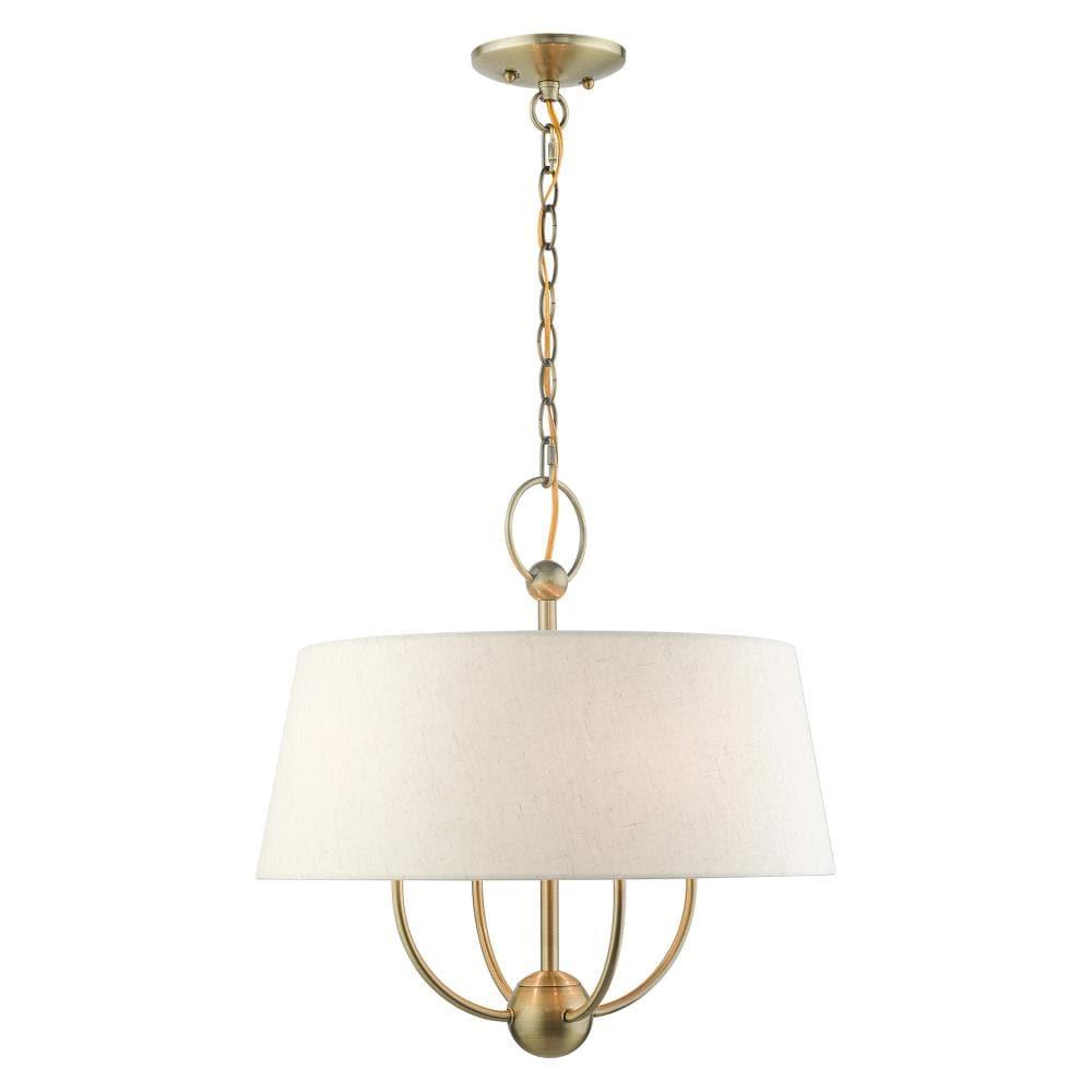 Livex Lighting Cartwright 4 - Light Pendant in  Antique Brass