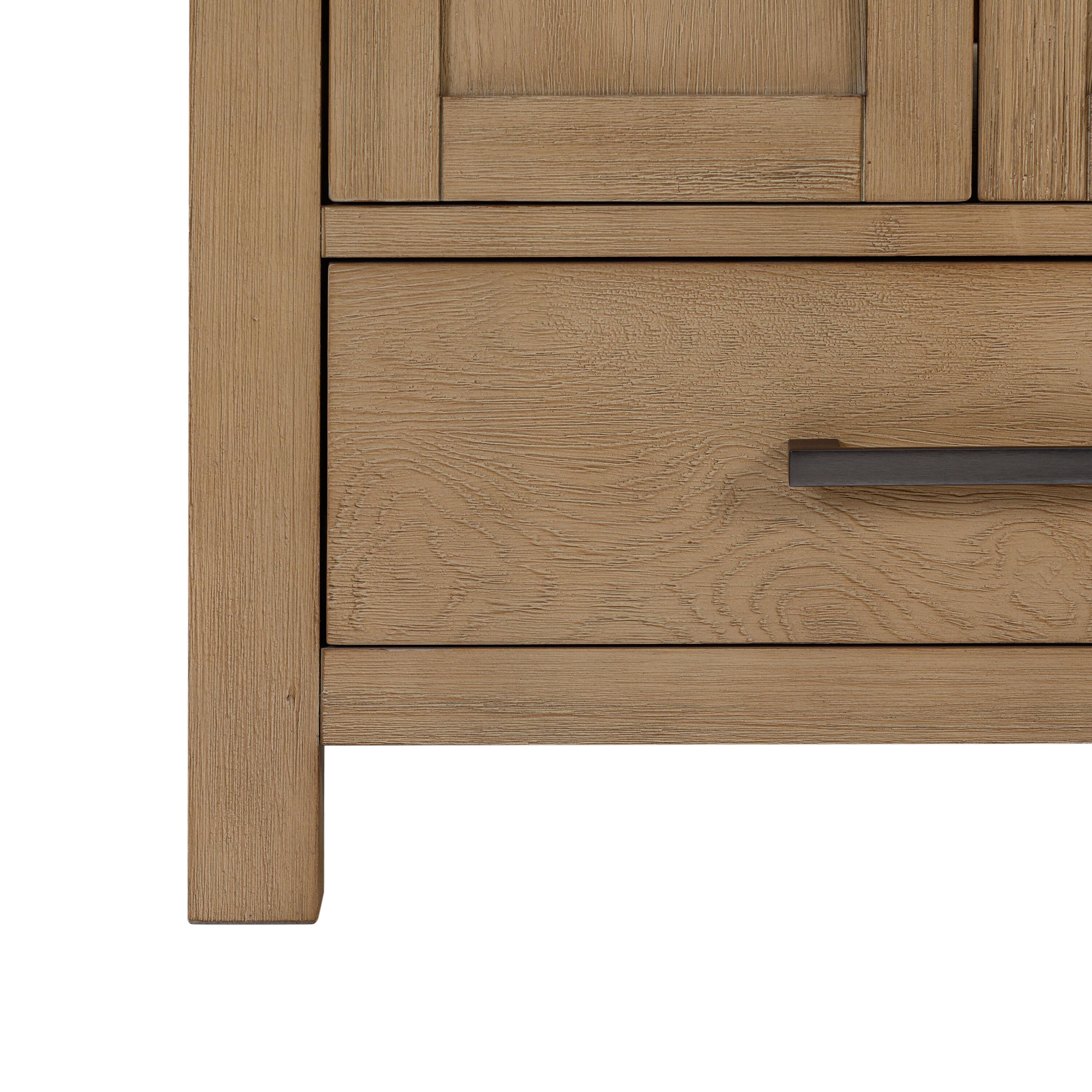 Modero 60'' Double Bathroom Vanity Base Only in Brushed Oak Finish