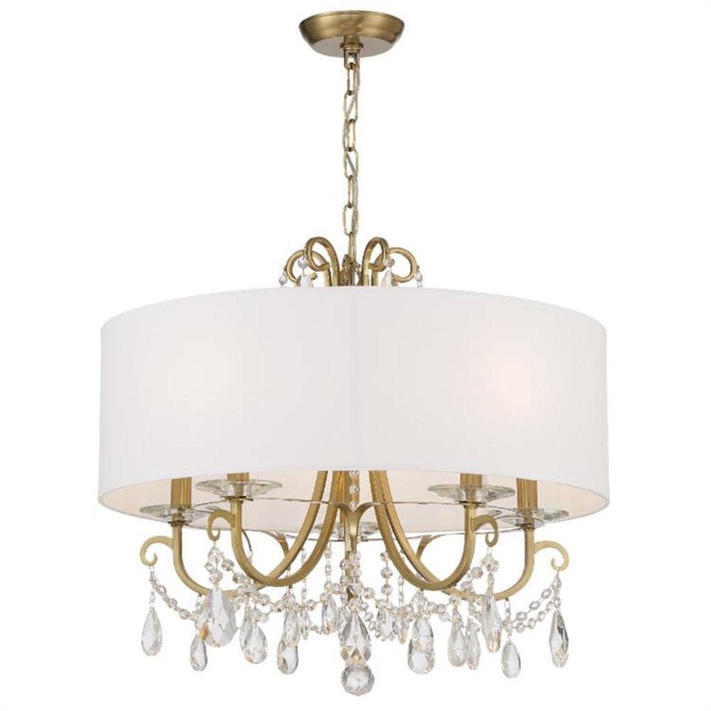 Crystorama Lighting Othello 5 - Light Chandelier in  Vibrant Gold
