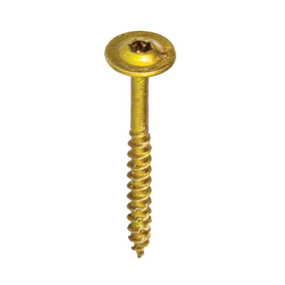 GRK Fasteners 10079 Cabinet Screw, #8 Thread, 2-1/2 in L, Low-Profile, Washer Head, Star Drive, Steel