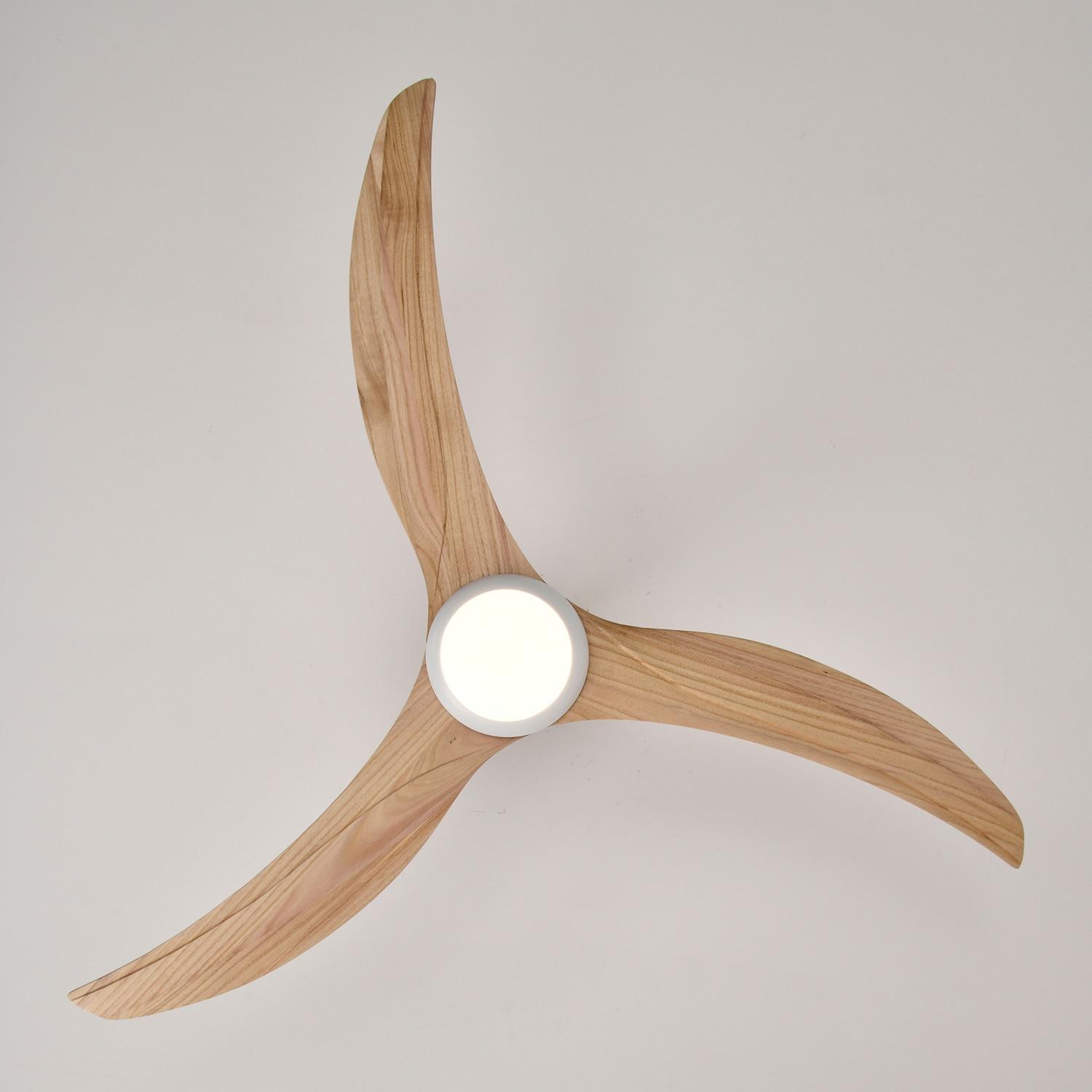 52" Ceiling Fan, Indoor Outdoor Ceiling Fan With Light with Remote Control, Noiseless Reversible Motor, 6 Speed ,3 Color ,Indoor.(Matte White)