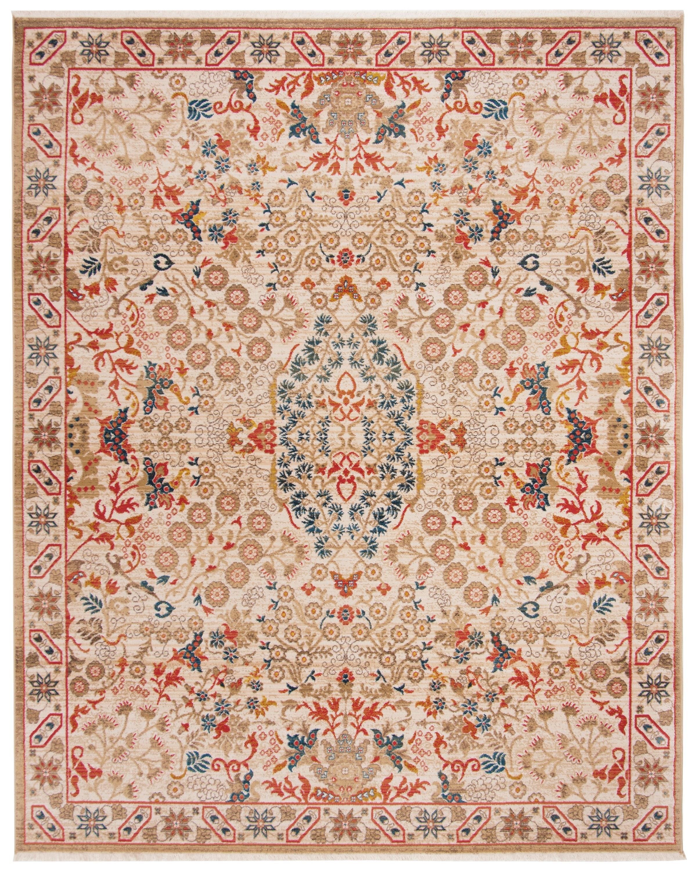 Kashan KSN301 Power Loomed Area Rug - Ivory/Ivory - 9'x12'6" - Safavieh