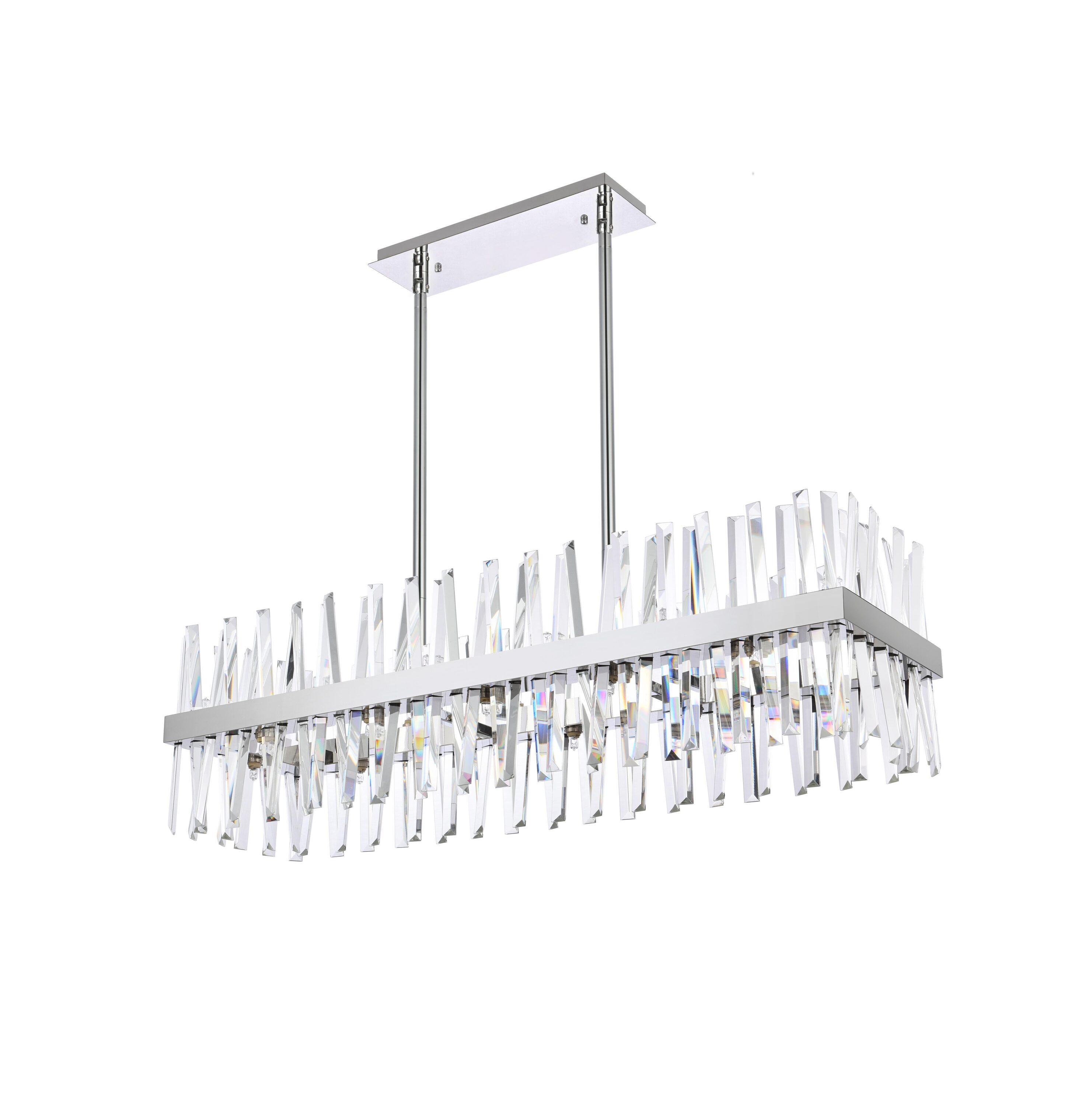 Elegant Decor Home Furnishing 24 -Light Chrome Modern/contemporary Crystal For Use in Bedrooms, Dining Rooms, Foyers, Kitchens, Living Rooms Chandelier