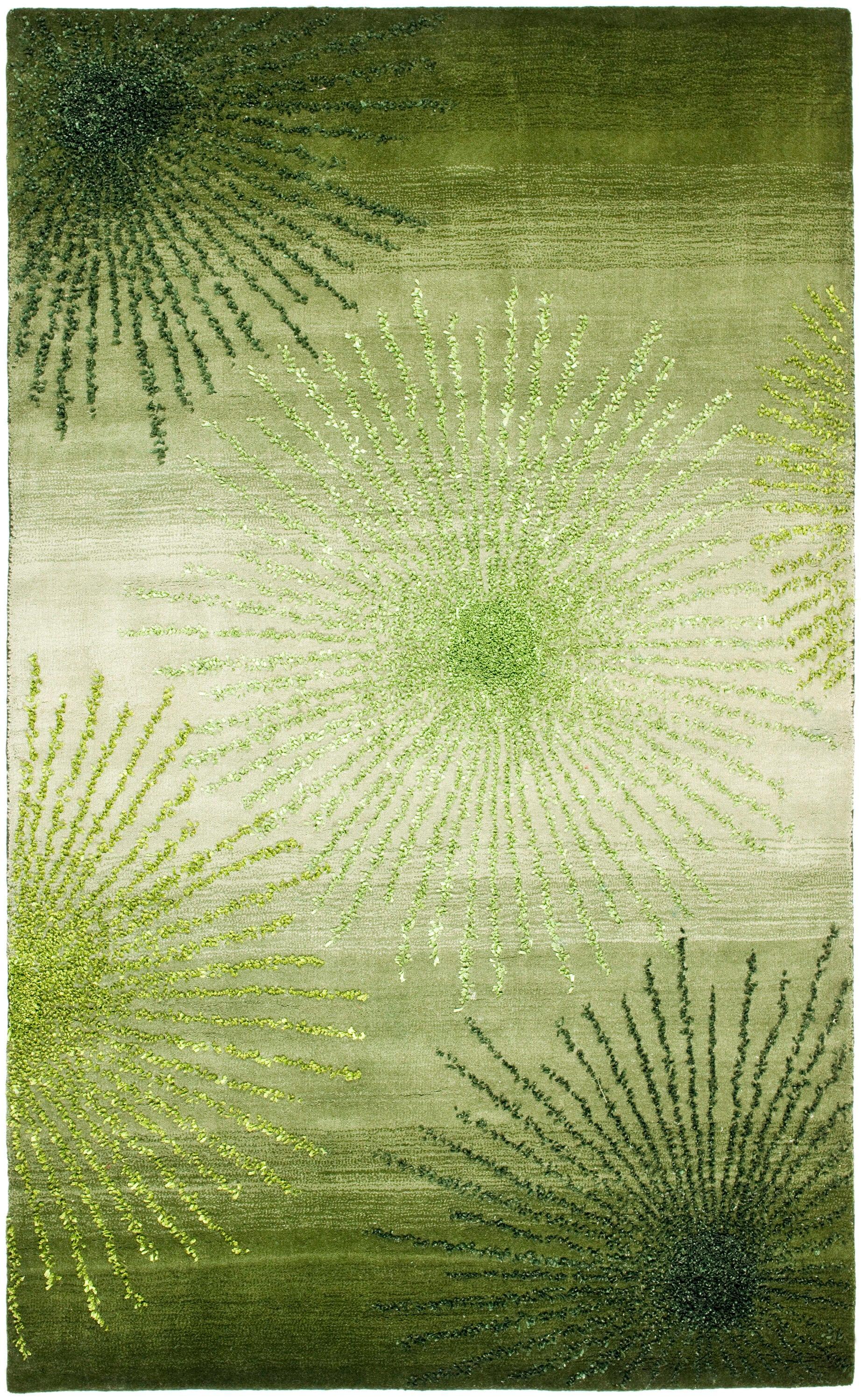 Soho SOH712 Hand Tufted Area Rug - Green/Multi - 5'x8' - Safavieh.