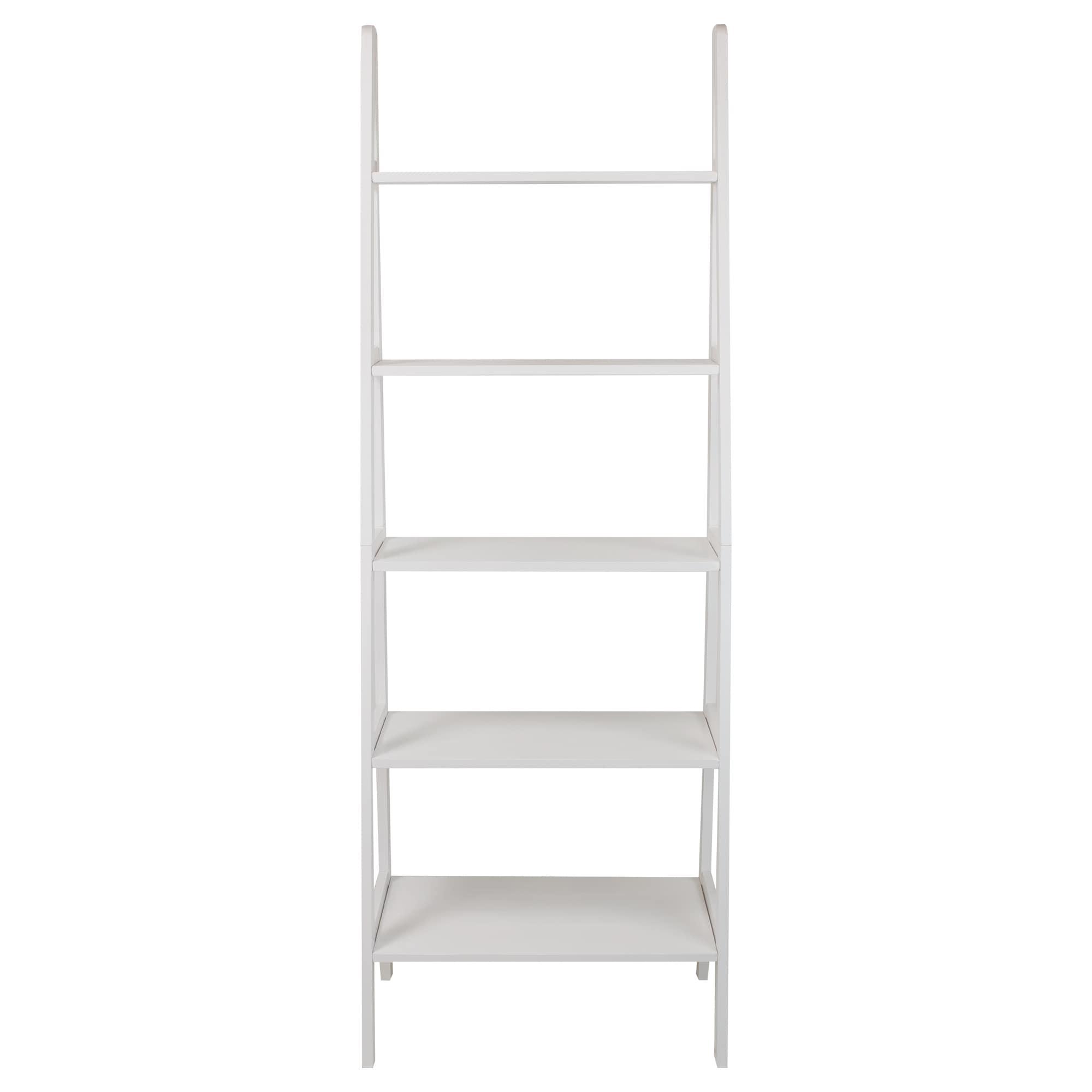 Casual Home 5 Shelf Wood Shelving Unit, White