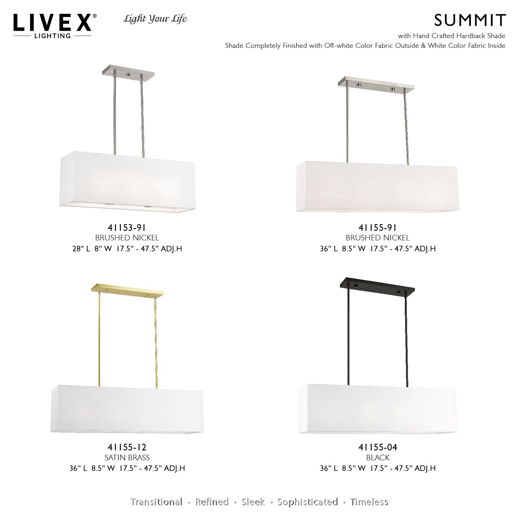 Livex Lighting Summit 4 - Light Chandelier in  Brushed Nickel