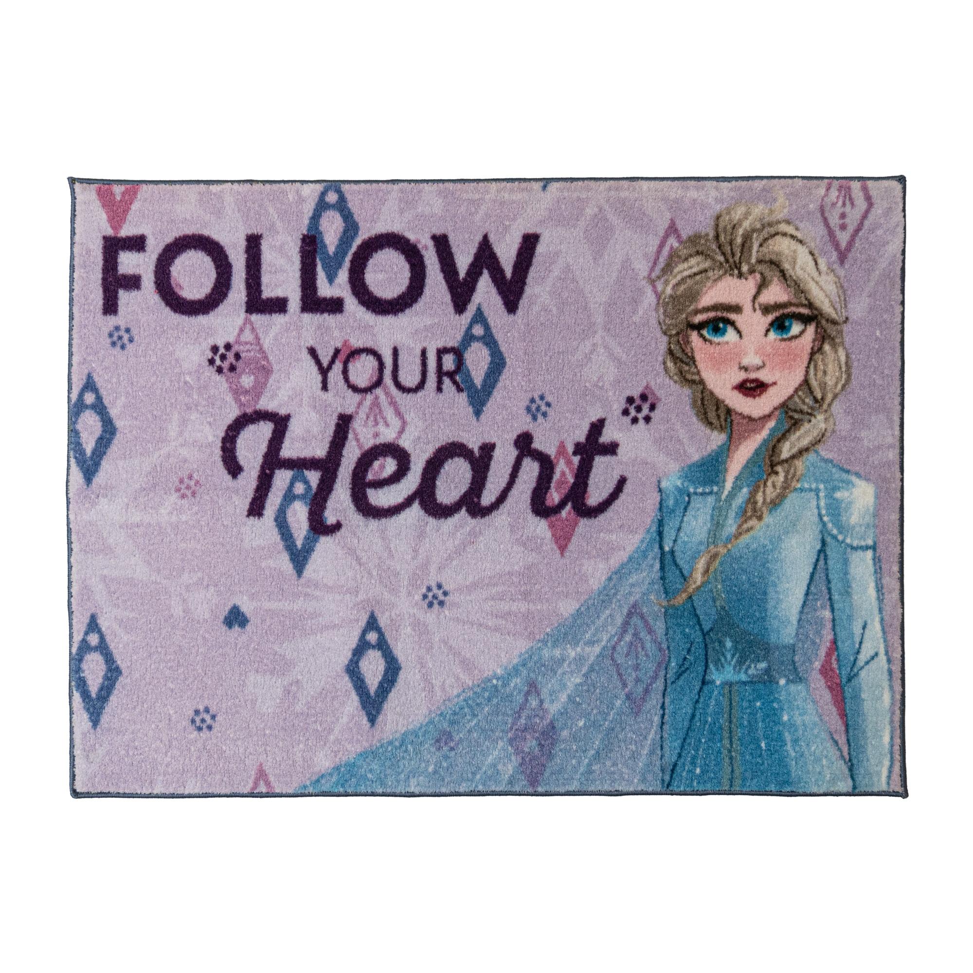 Kid's Company Licensed Disney Frozen Elsa 'Follow Your Heart' Plush Youth Area Rug