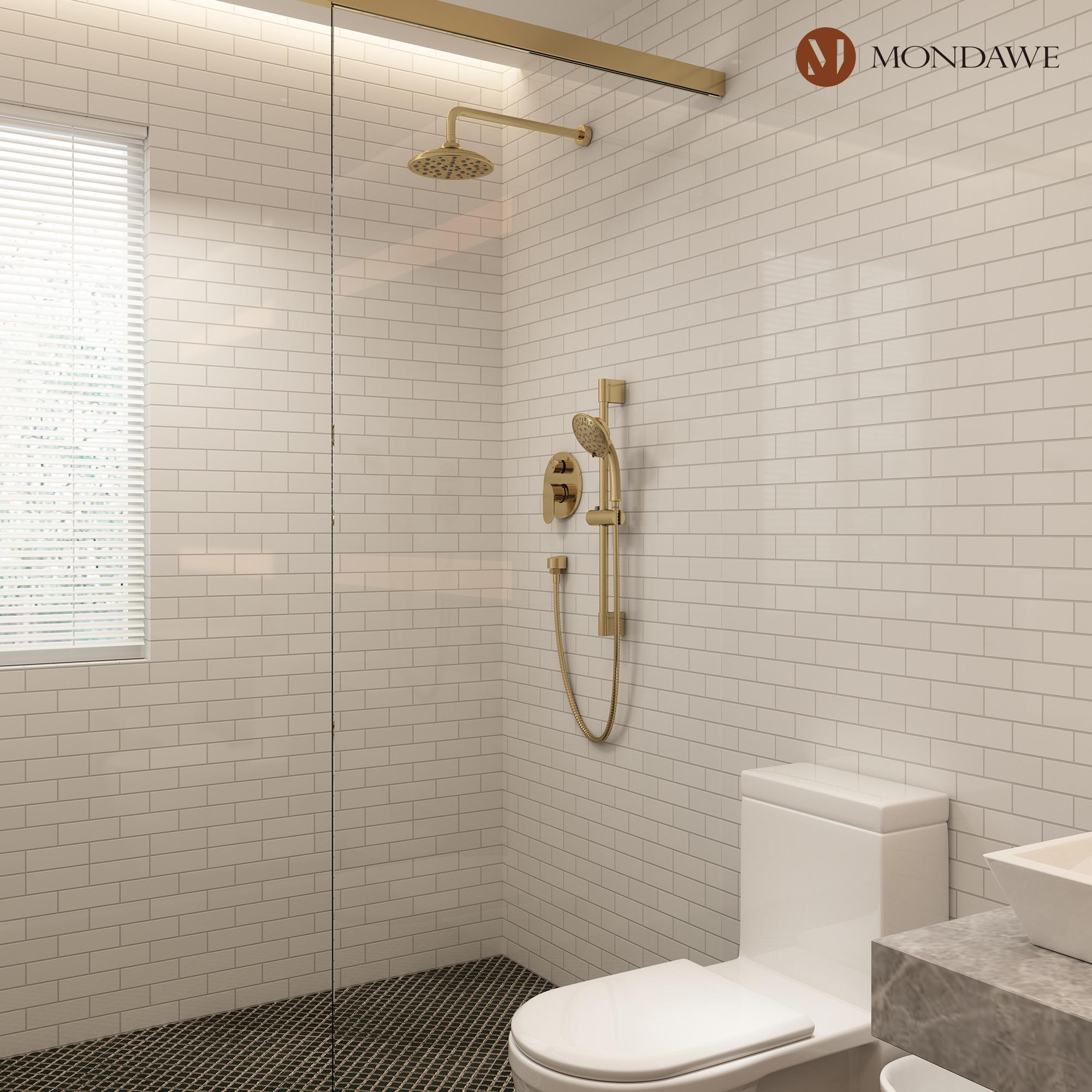 mondawe Calliope Wall Mounted 2-Function Retro Pressure-Balanced Shower System with 3 Setting Handheld MD-A3815-BG