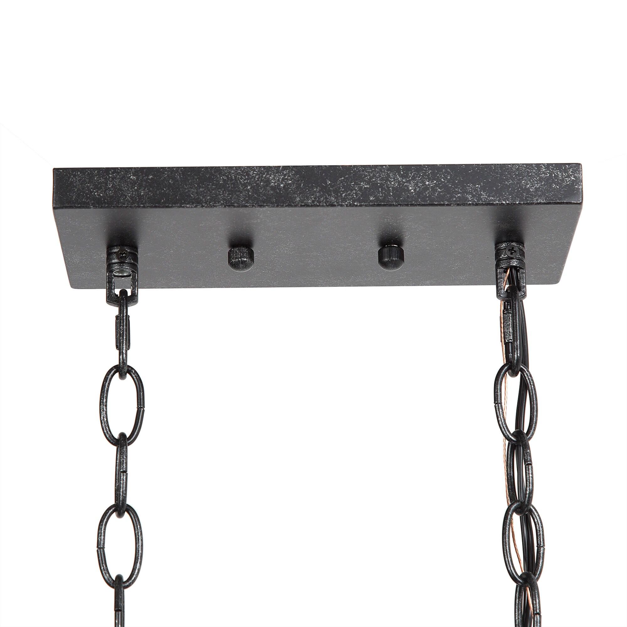 LNC Farmhouse Decor 4-Light Wood Chandelier Kitchen Island Light Fixtures, Large Modern Farmhouse Chandeliers Light for Dining Room, Kitchen Island, Bedroom