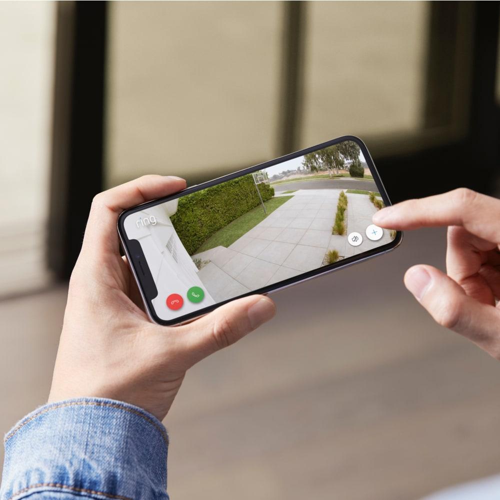 Ring Floodlight Cam Wired Plus Security Camera - Black: Wi-Fi, Motion Detection