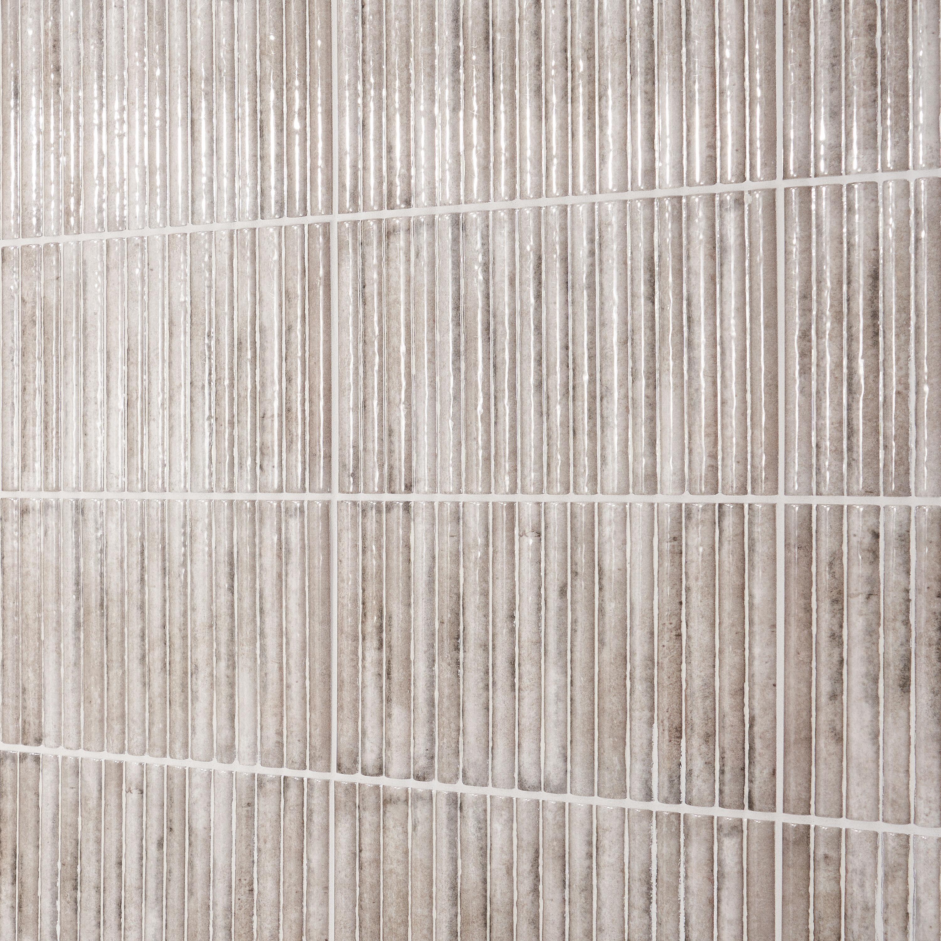 Canu 5.9 In. x 11.81 In. Polished Fluted Ceramic Subway Wall Tile (9.68 Sq. Ft. / Case)