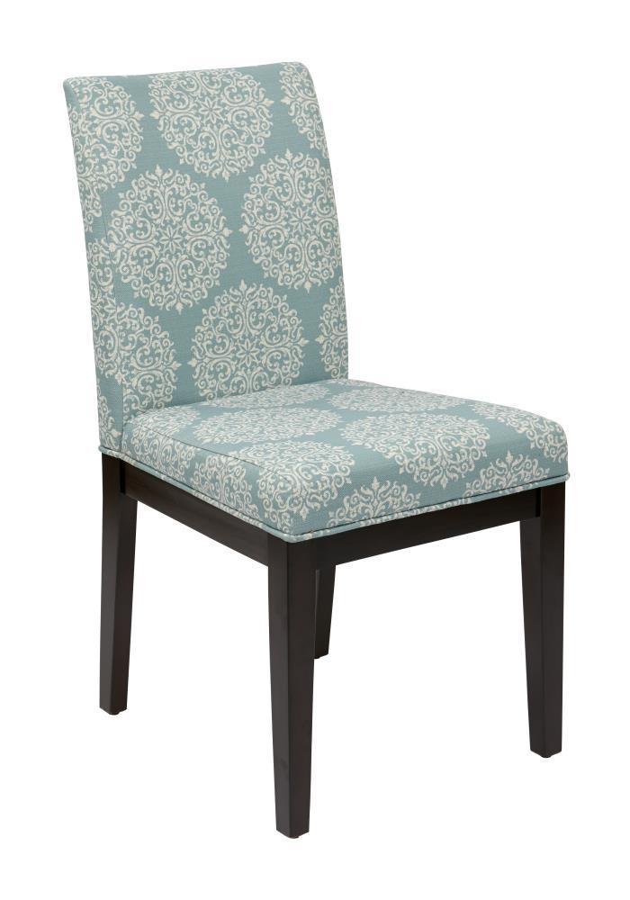 Dakota Parsons Chair Gabrielle Sky - OSP Home Furnishings: Classic Espresso Legs, Padded Seat