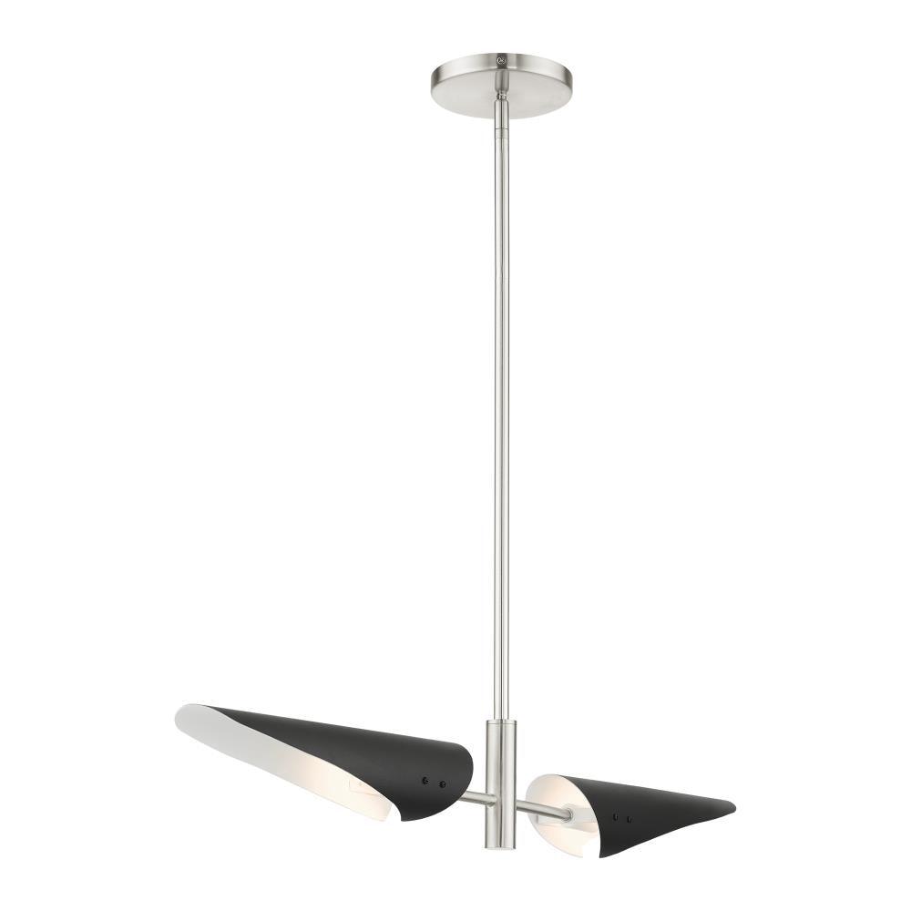 Livex Lighting Capistrano 2 - Light Chandelier in  Brushed Nickel