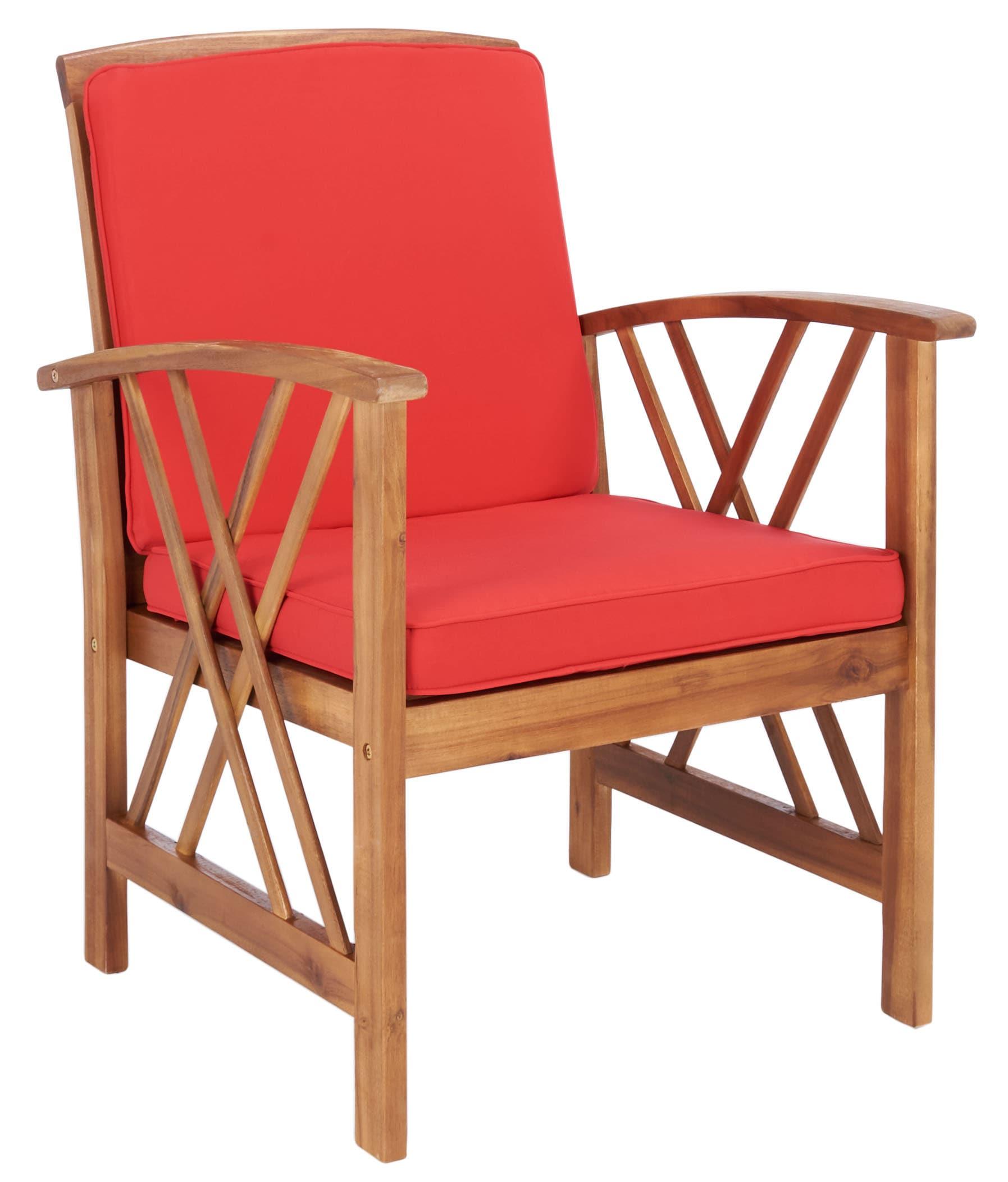 Fontana 4 Piece Set - Indoor/Outdoor - PAT7008 - Natural/Red - Safavieh