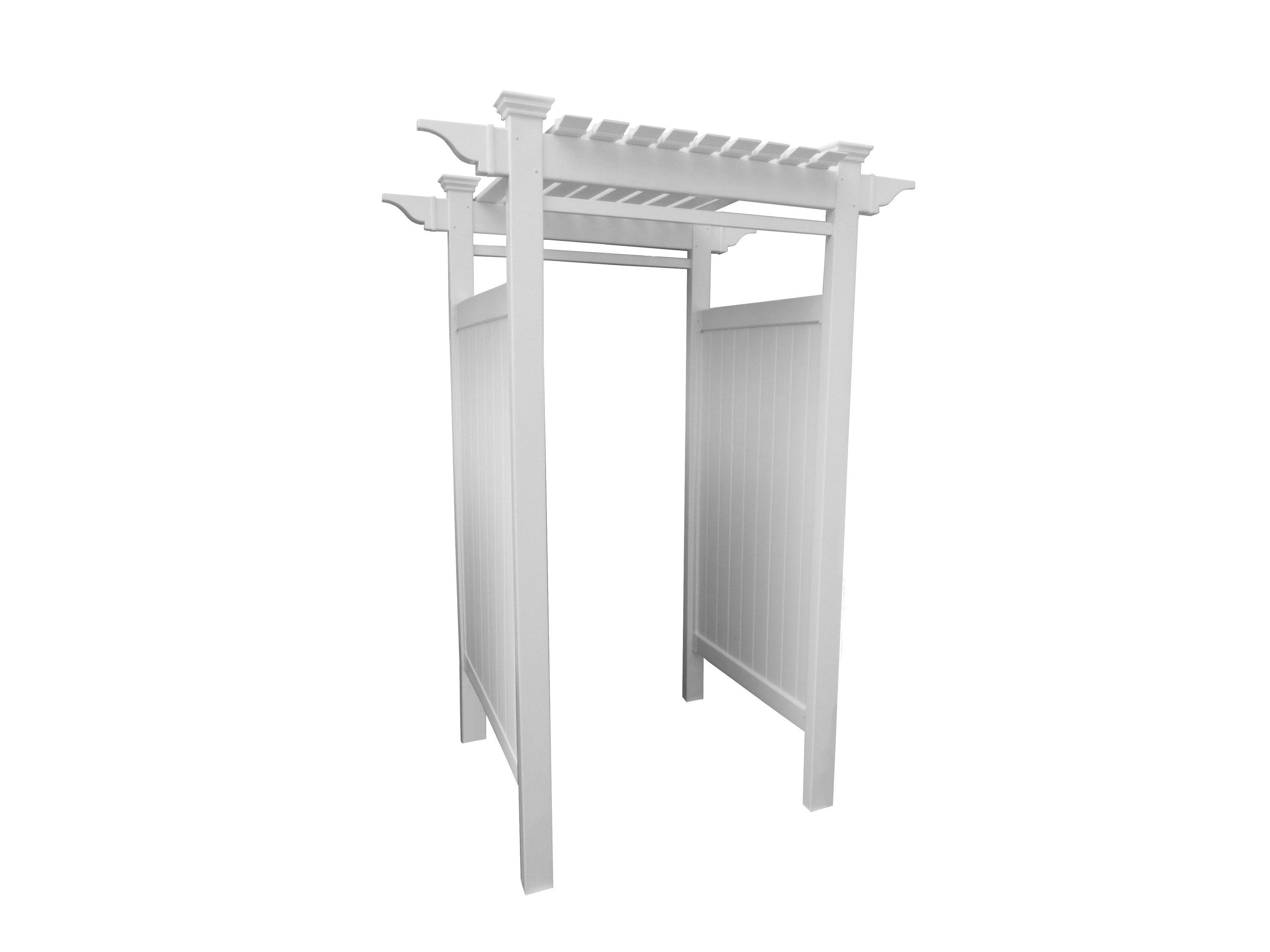 89in H x 62in W x 47in L (1 Enclosure) Zippity Oceanside Outside Shower Enclosure Kit, White Vinyl Outdoor Shower Kit for Pool Shower, Outdoor Changing Room, Beach Shower, Outdoor Bathroom ZP19024