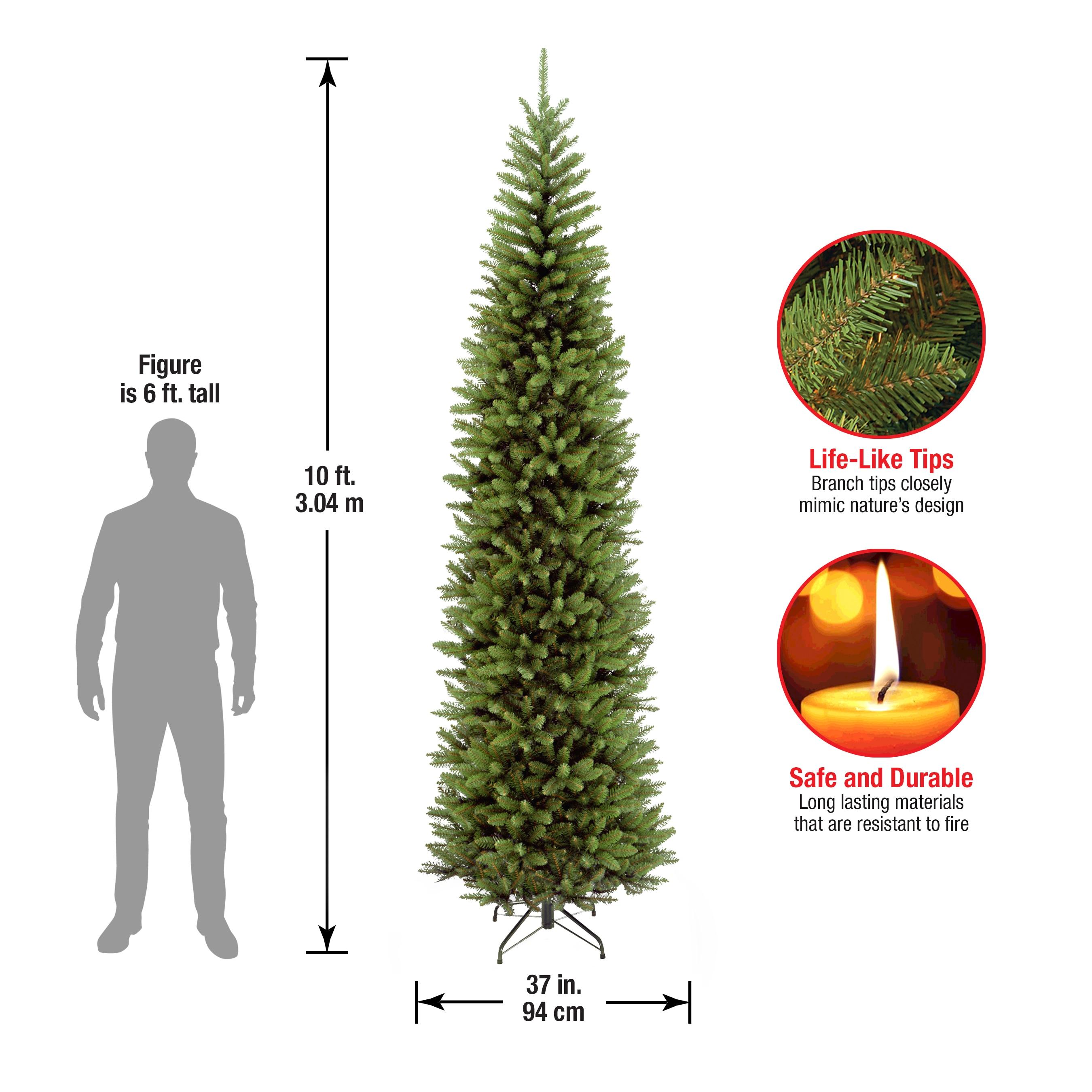 10' Prelit Slim Kingswood Fir Artificial Christmas Tree - National Tree Company