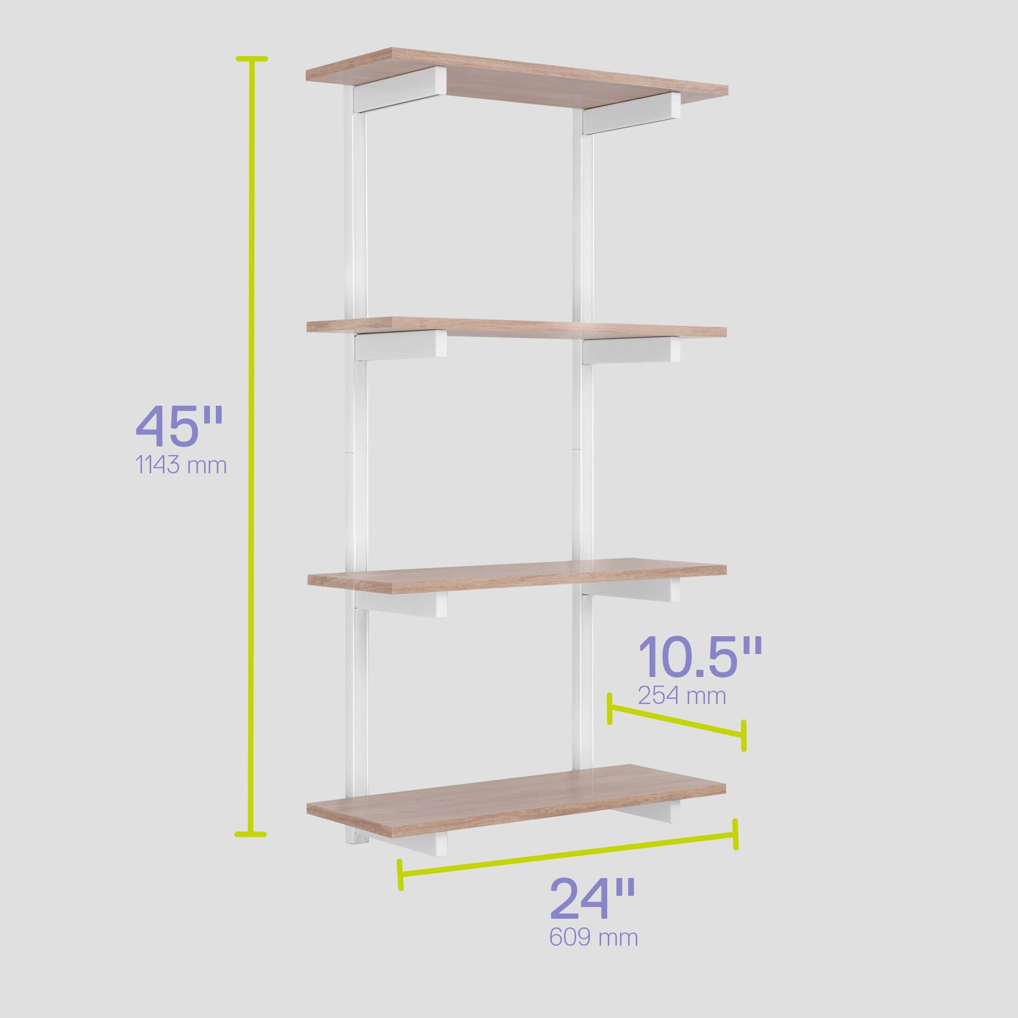 delta 24" W Wood 4-Tier Adjustable Premium Wall Shelves