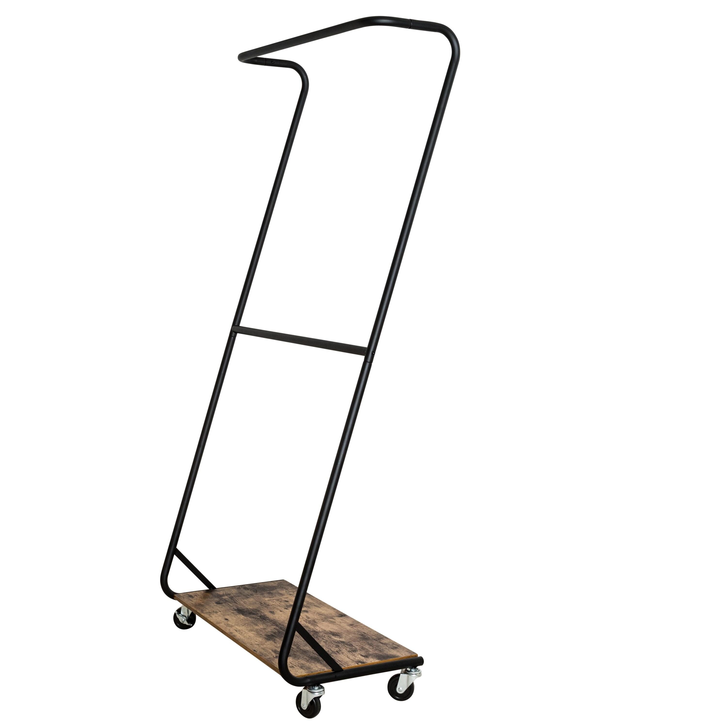 17 Stories Arnit 33.46'' Metal Rolling Clothing Rack