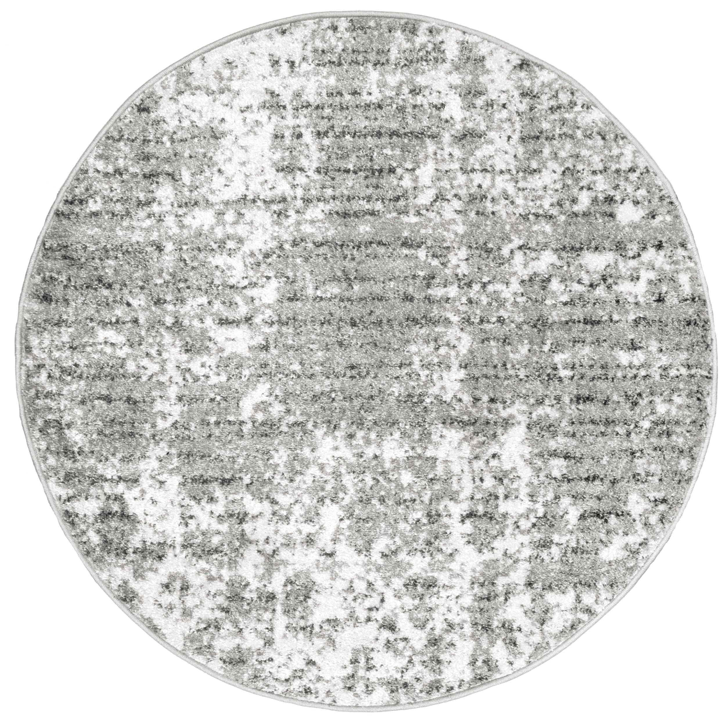 Nuloom Deedra Abstract 10 Round Indoor Area Rug for Living Room Bedroom Dining Room Kitchen, Grey/Ivory
